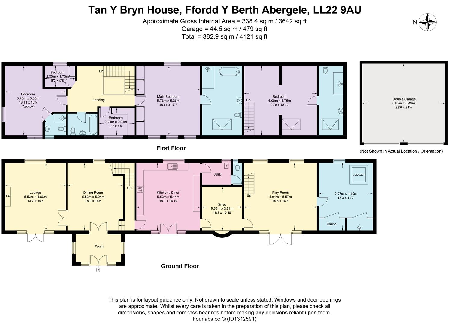 Tan Y Bryn House, Ffordd Y Berth, Abergele floorplan
