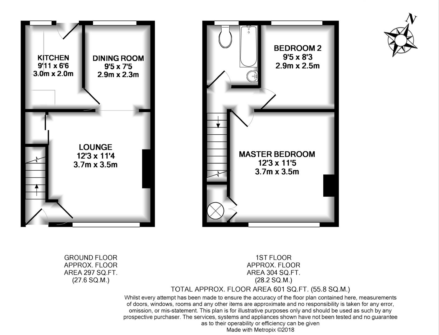 2 Bedrooms Town house to rent in Keswick Way, Huntington, York YO32