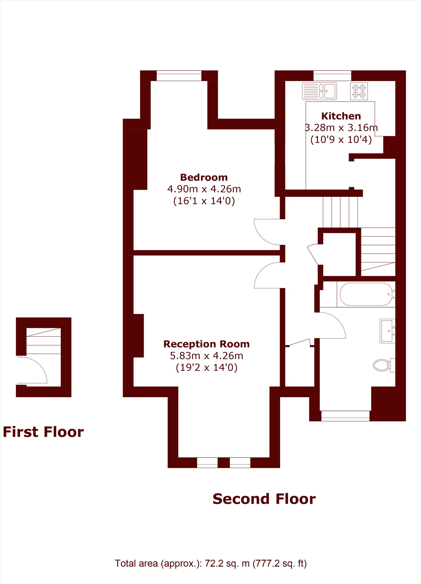 Flat C, 15, Streathbourne Road, London floorplan