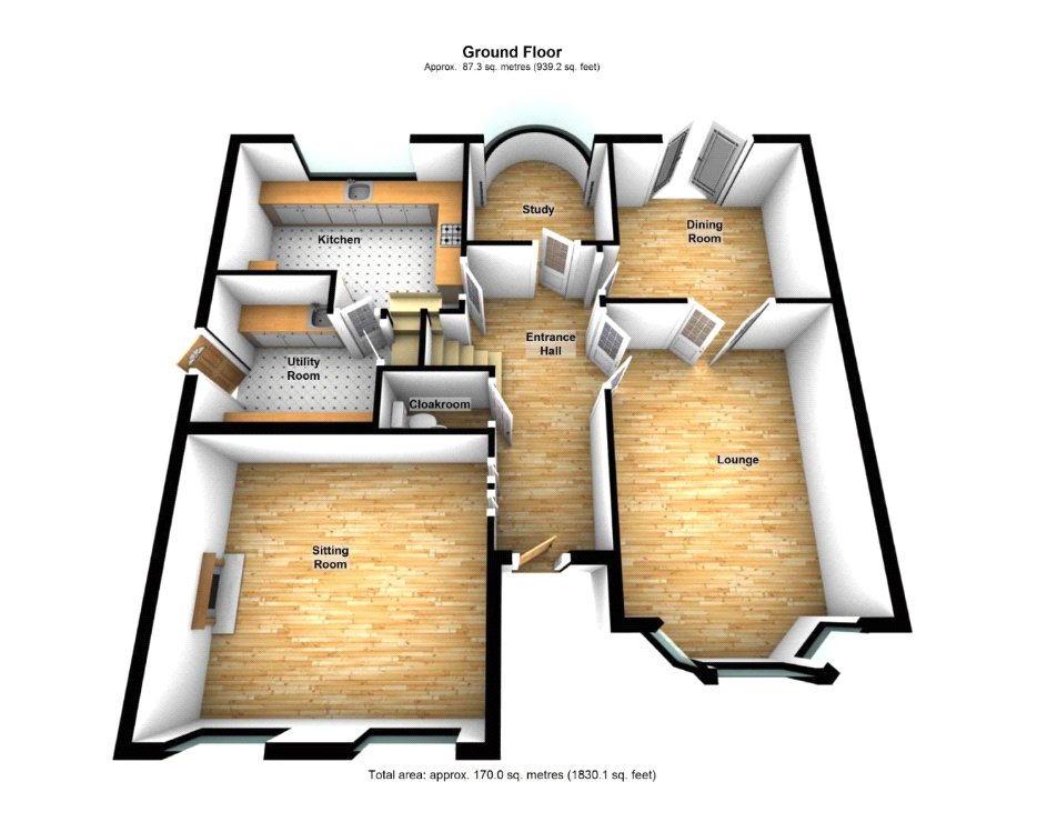 15, Belfry Way, Nottingham floorplan