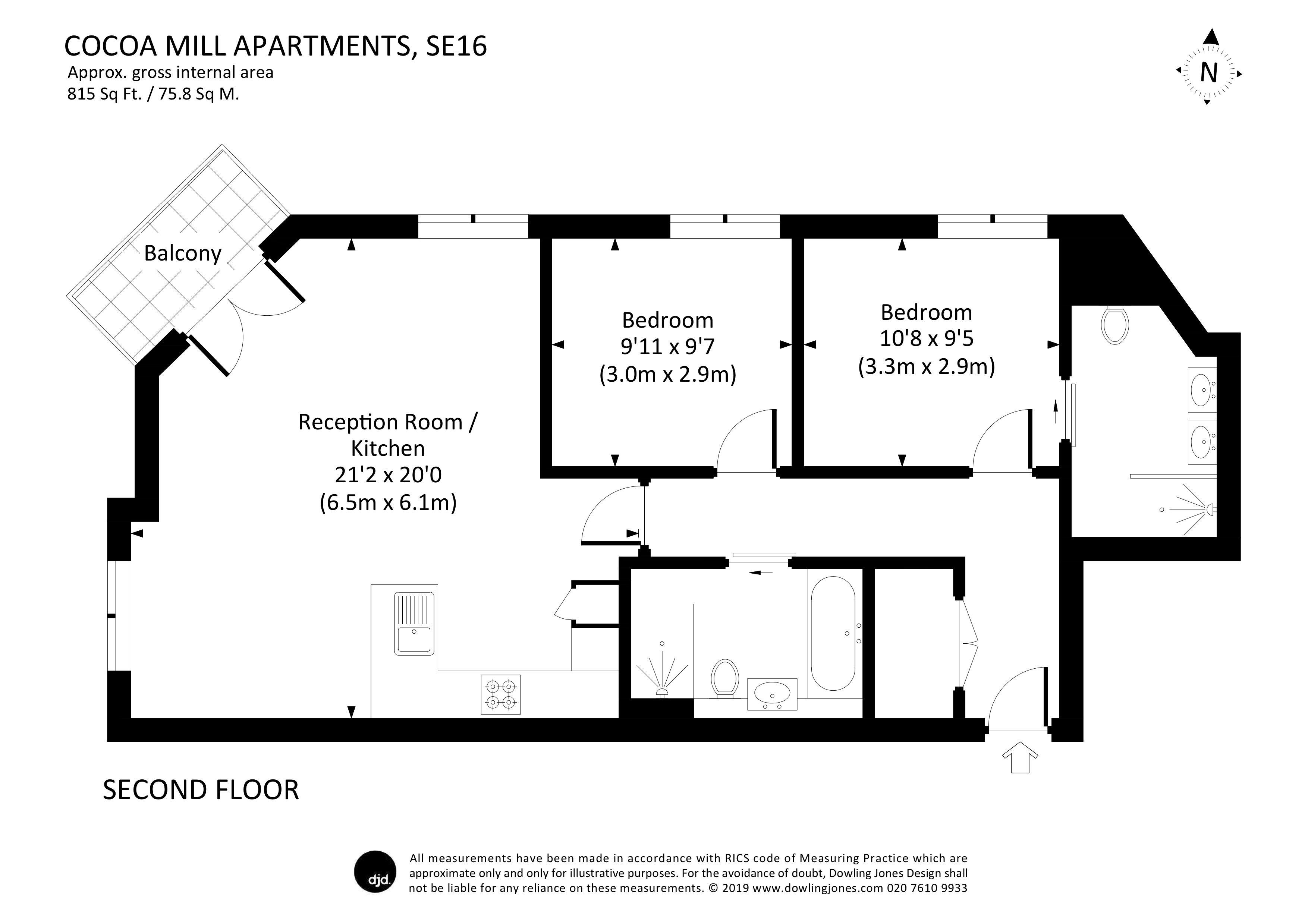 2 Bedrooms Flat to rent in 1 Sugar Lane, London SE16