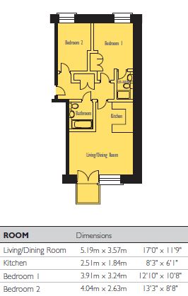 2 Bedrooms Flat to rent in Buckler Court, Eden Grove, London N7