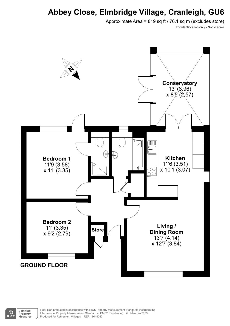 Abbey Close, Elmbridge Village, Cranleigh, Surrey GU6, 2 bedroom