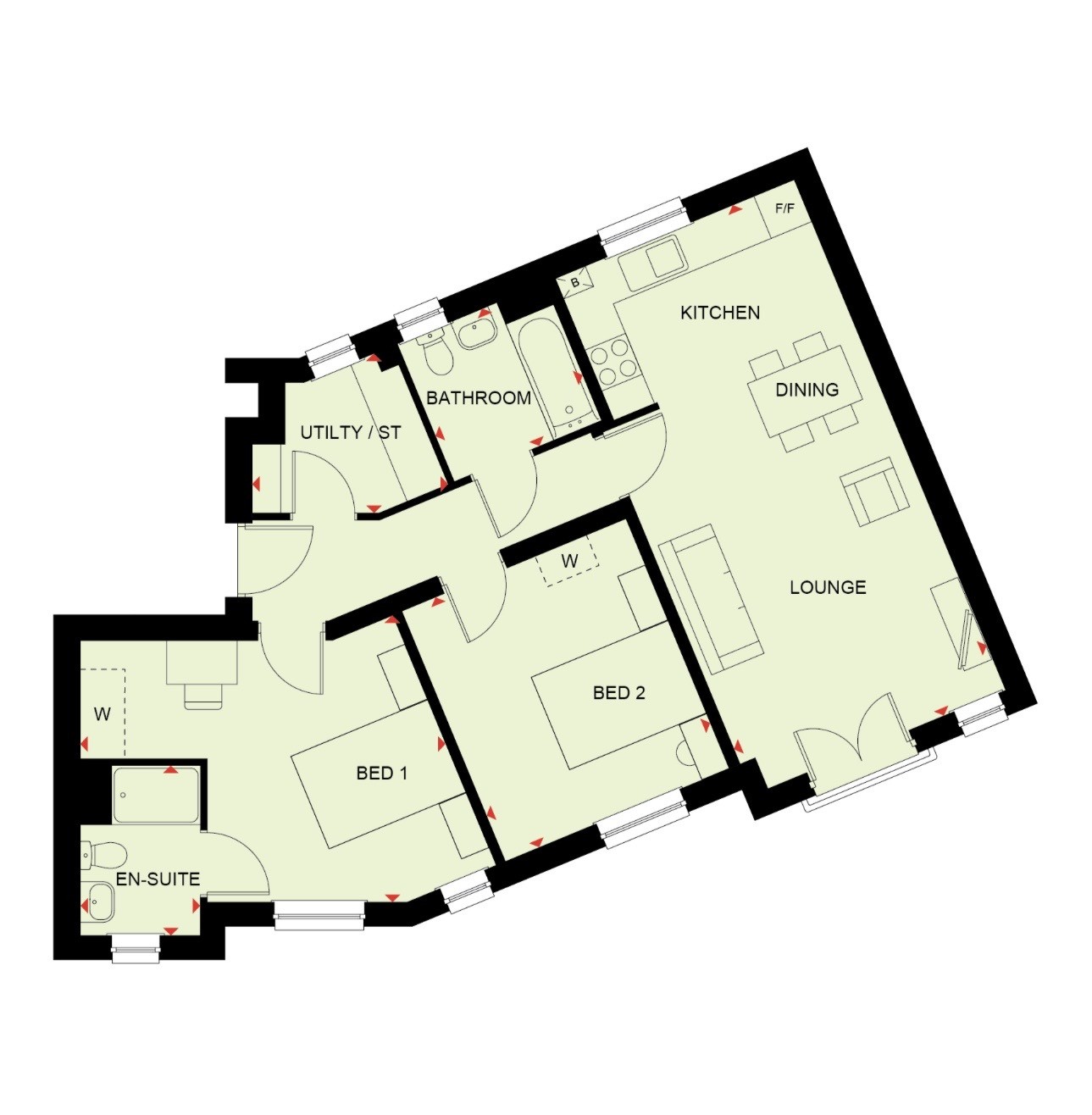 Flat 6, 2, Westland Way, Ramsgate floorplan