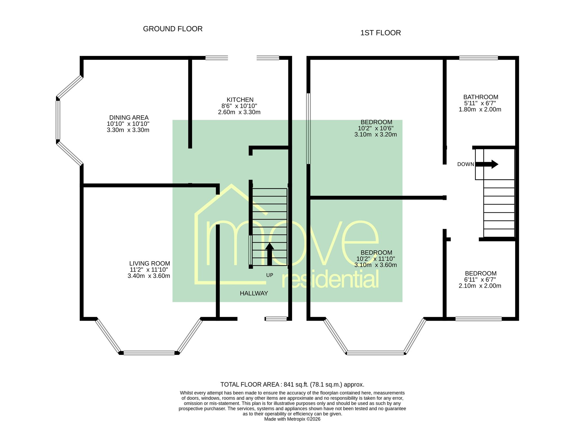 24 Euston Grove, Prenton floorplan