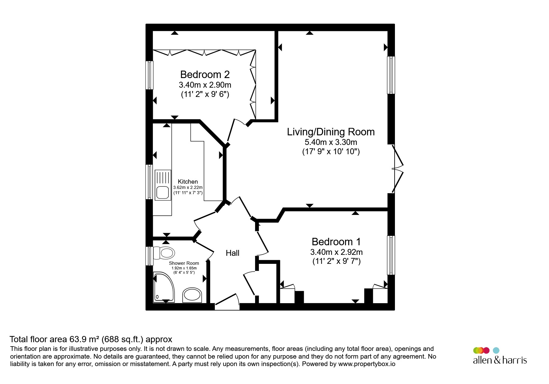 Flat 16, Rockwood House, Gravel Hill Road, Bristol floorplan