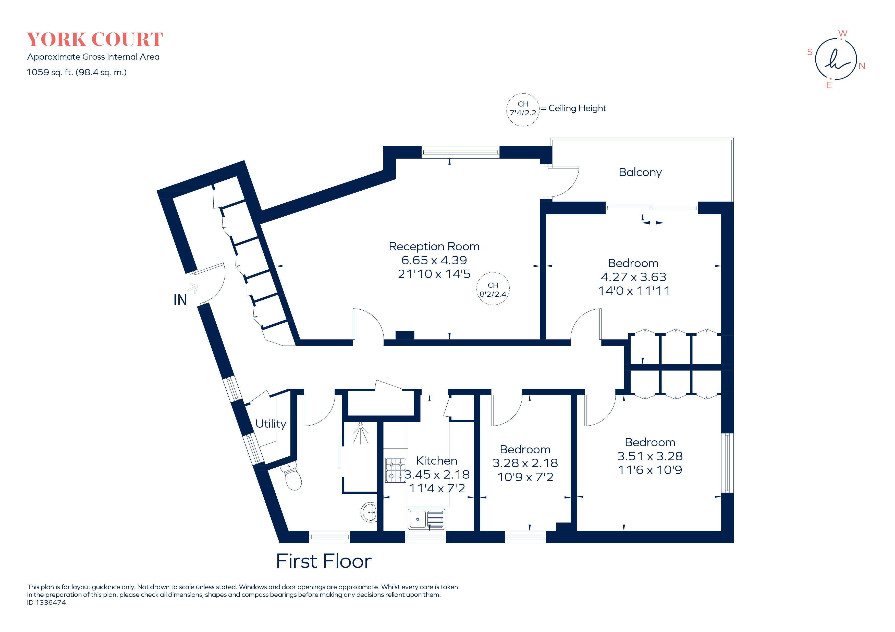 8, York Court, The Albany, Kingston floorplan