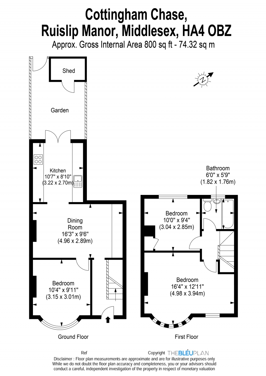 2 Bedrooms Terraced house for sale in Cottingham Chase, Ruislip HA4