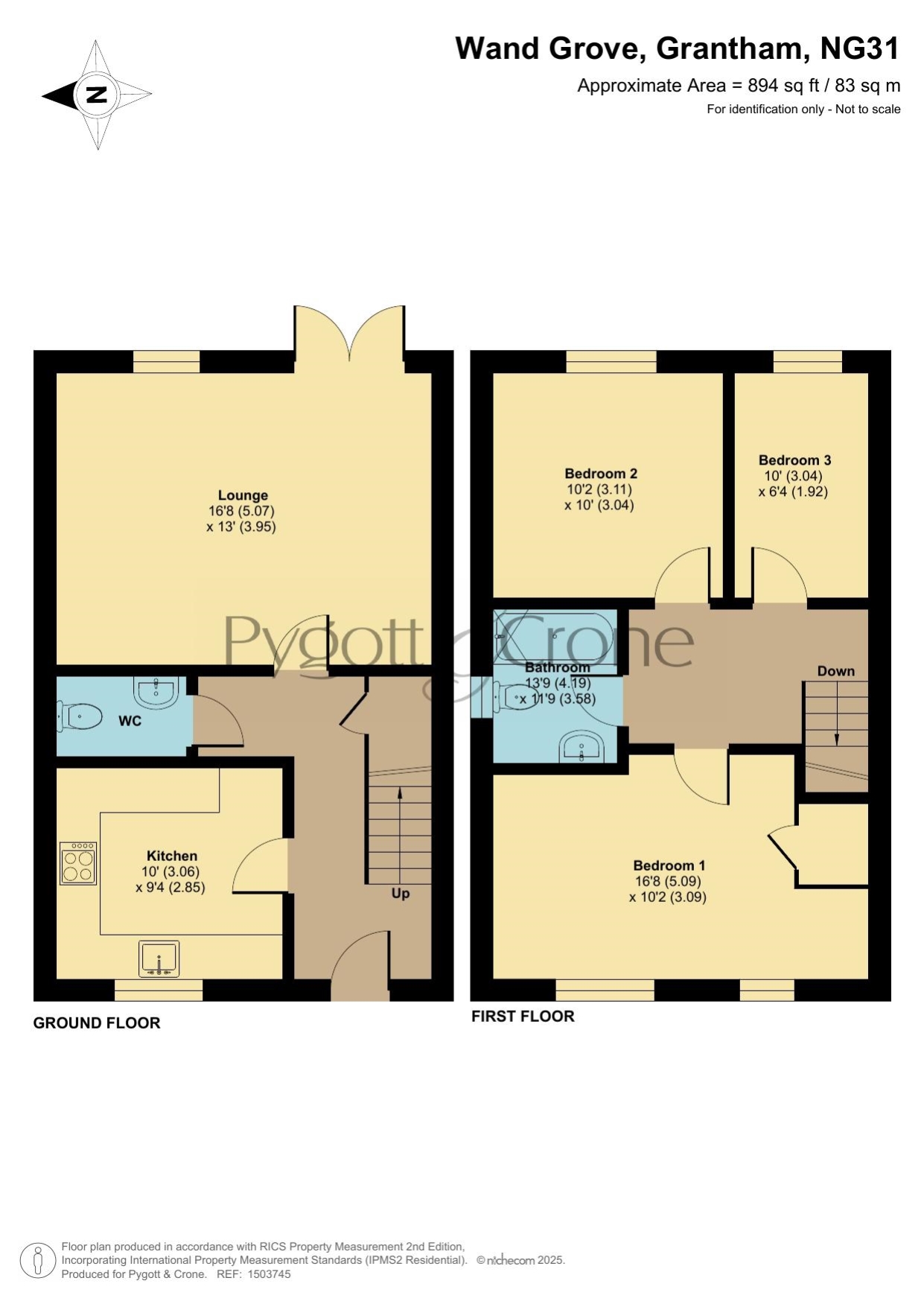 12, Wand Grove, Grantham floorplan