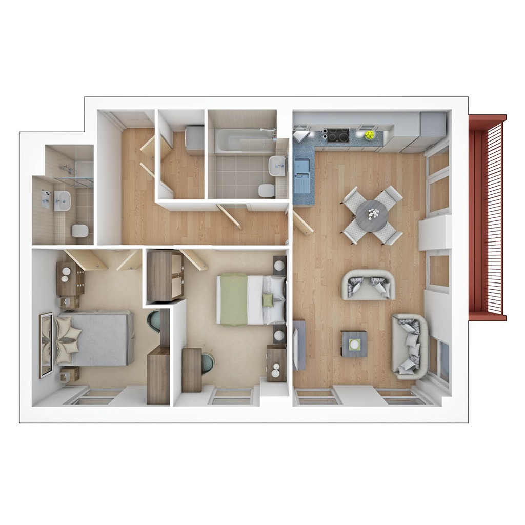 2 Bed Block C - Plot 127, Hertford Mill Hackney Wick, Unit d.2, 79-85 Monier Road, Fish Island, Hackney Wick floorplan