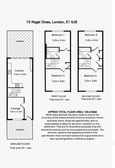 10, Regal Close, London floorplan