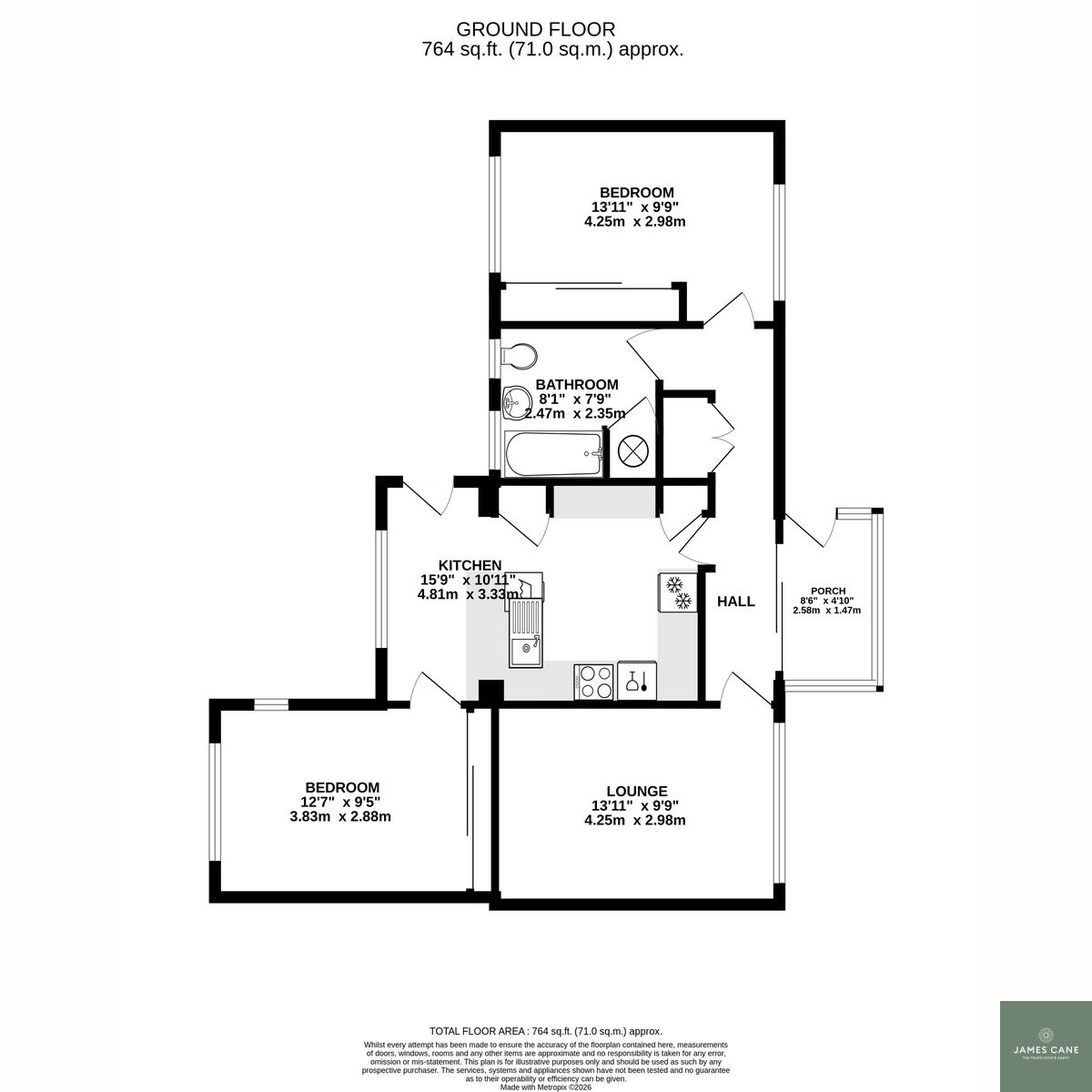 18, Symons Close, Truro floorplan