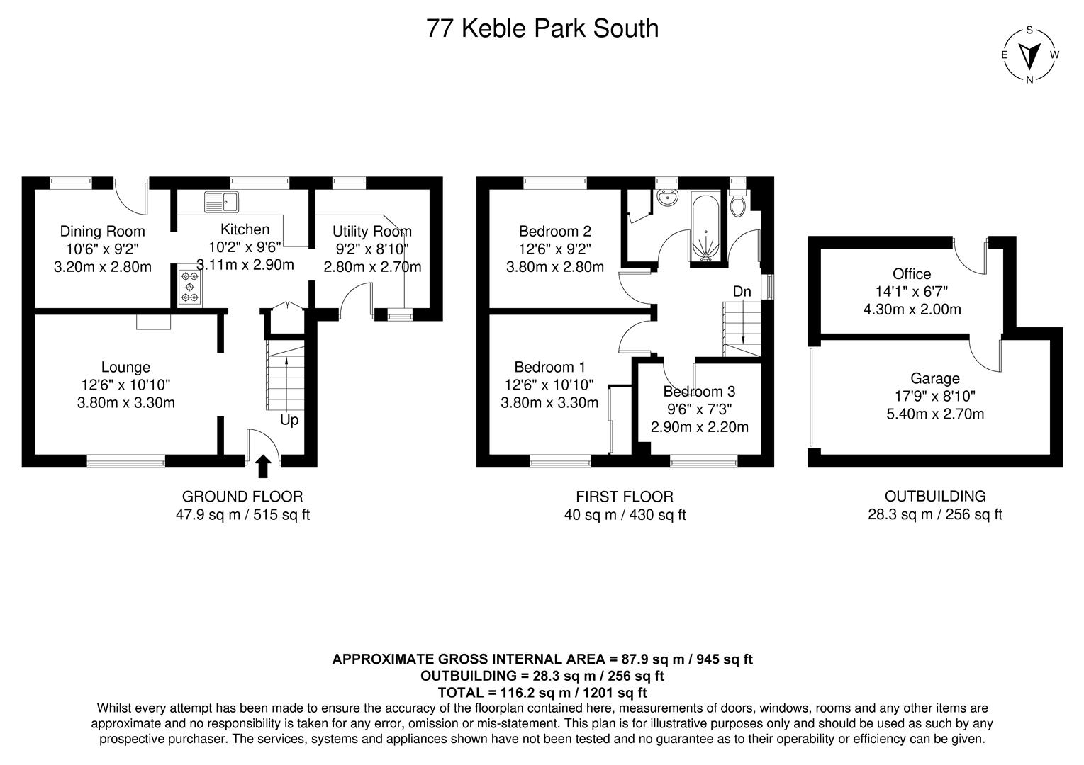 77, Keble Park South, York floorplan