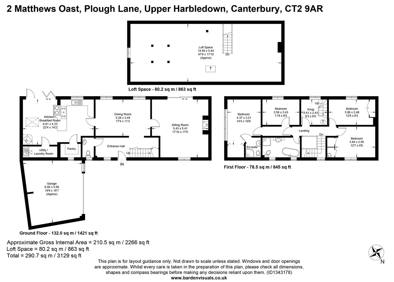 Matthews Oast, Upper Harbledown floorplan