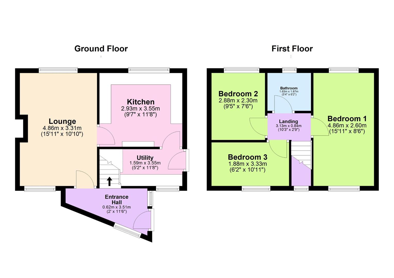 14, Oak Avenue, Horwich floorplan