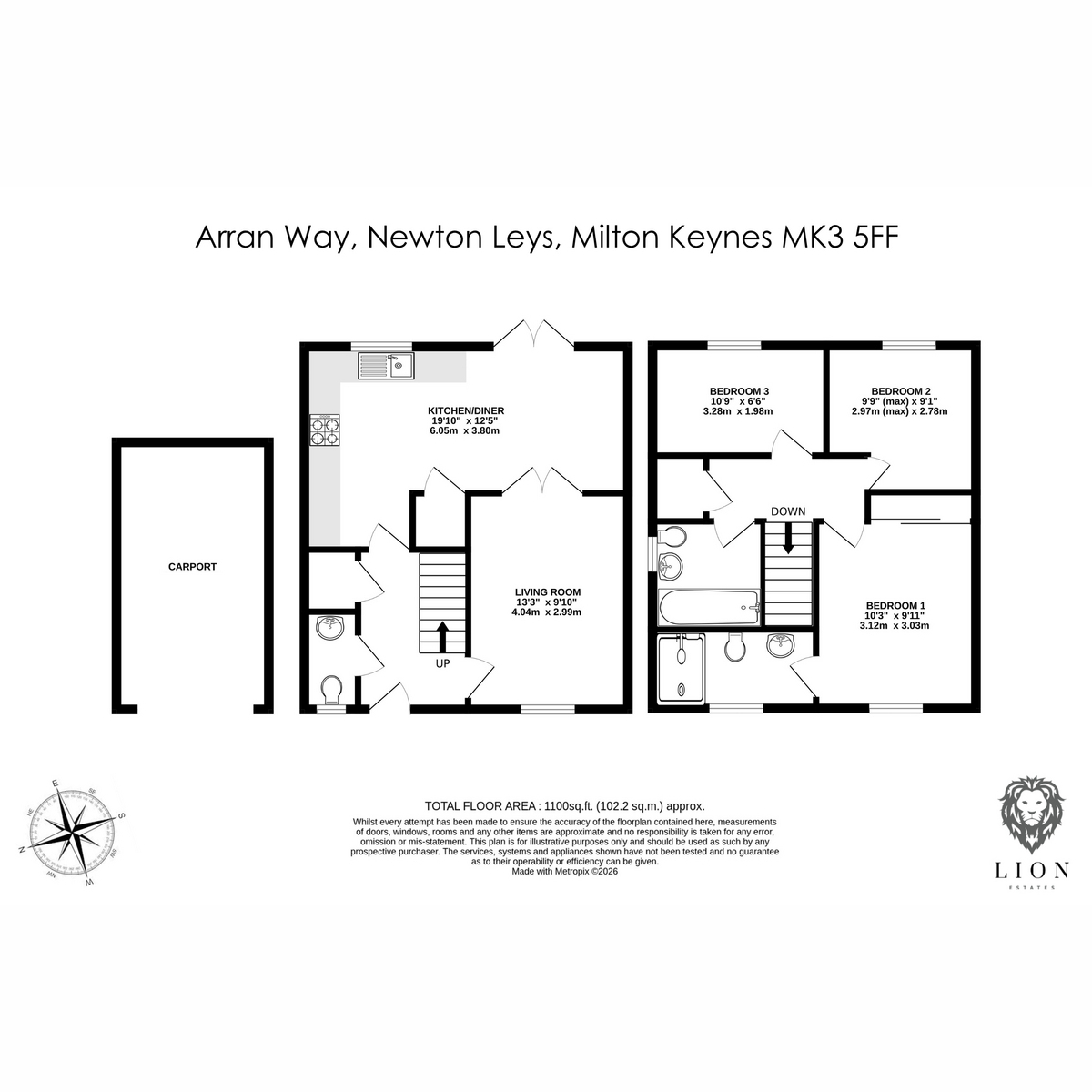 6, Arran Way, Milton Keynes floorplan