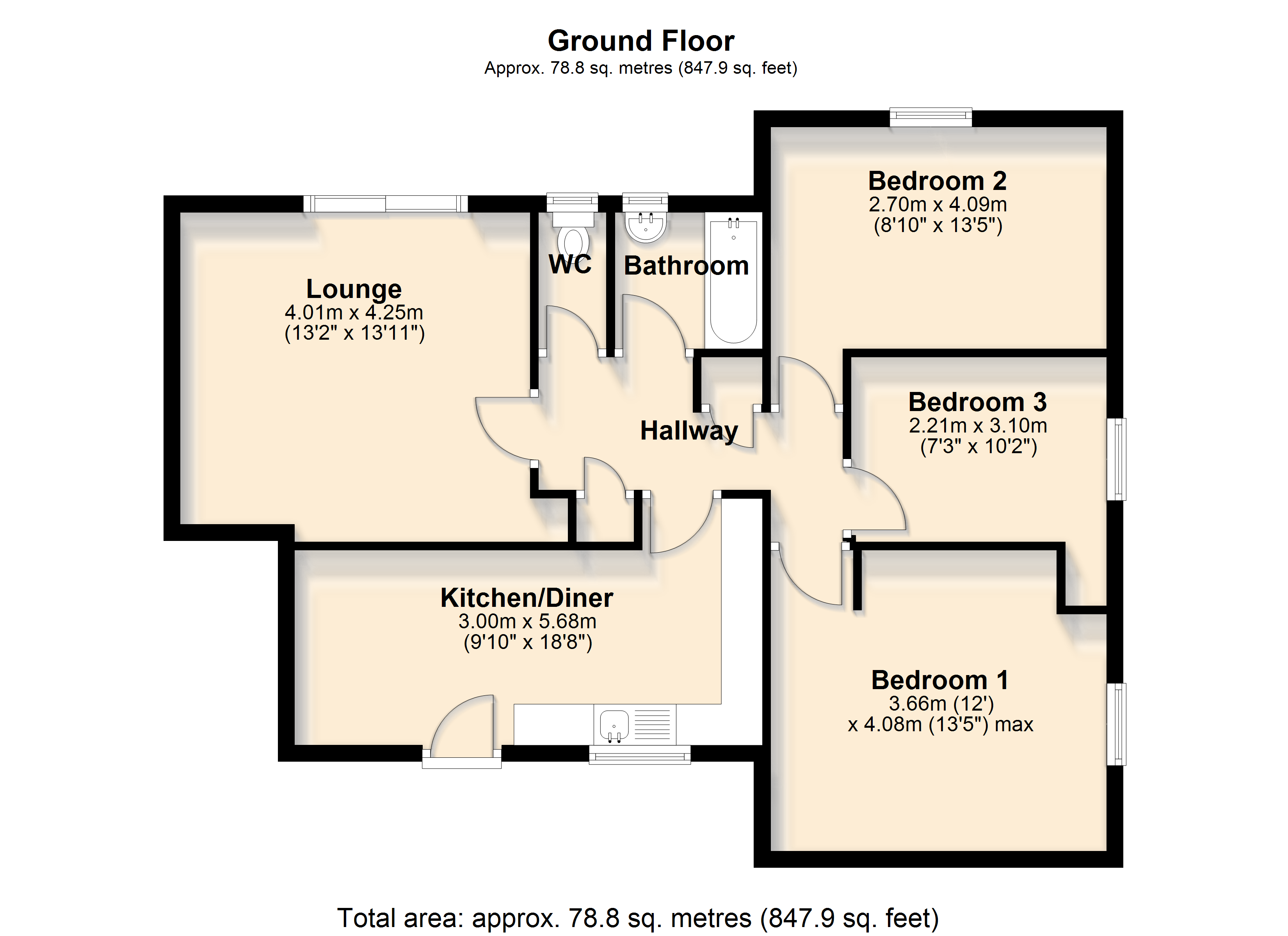 17, Parkers Close, Totnes floorplan