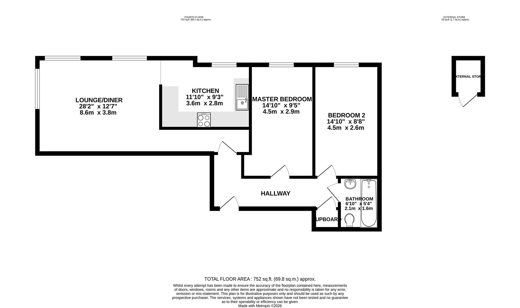 15 Abigail Apartments, Abigail Apartments, Weymouth floorplan