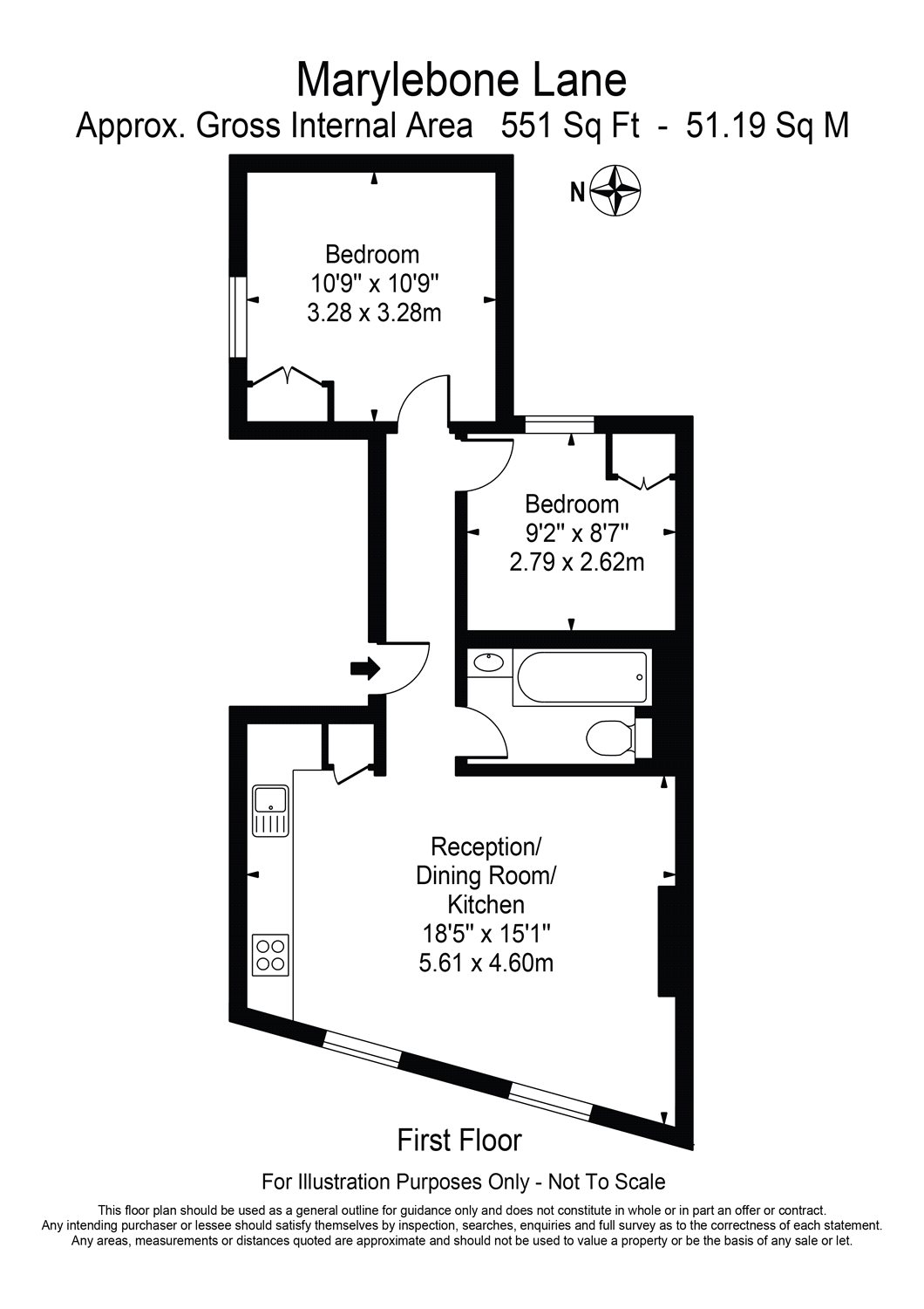 2 Bedrooms Flat to rent in Marylebone Lane, London W1U