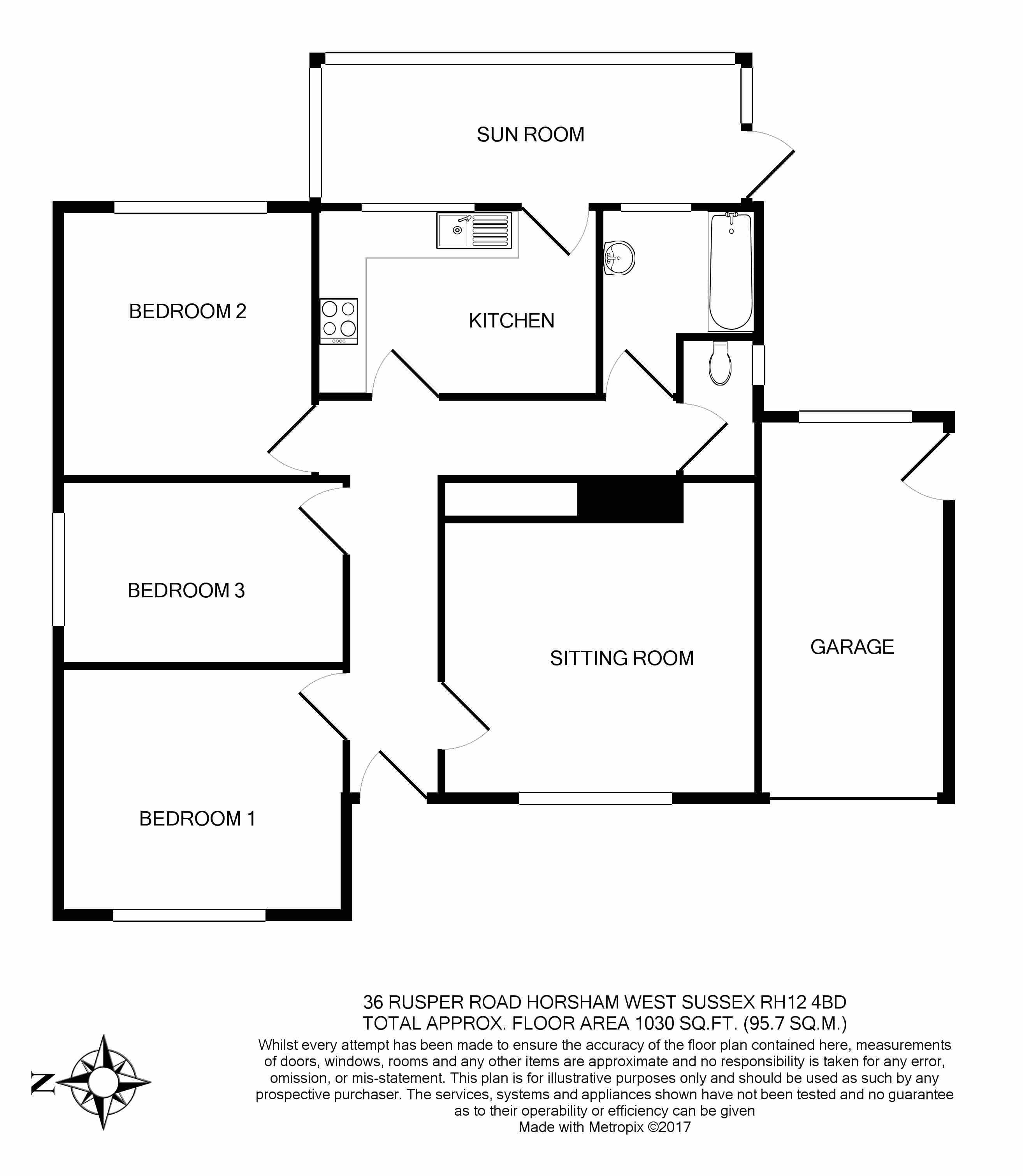 Rusper Road, Horsham RH12, 3 bedroom detached bungalow for ...