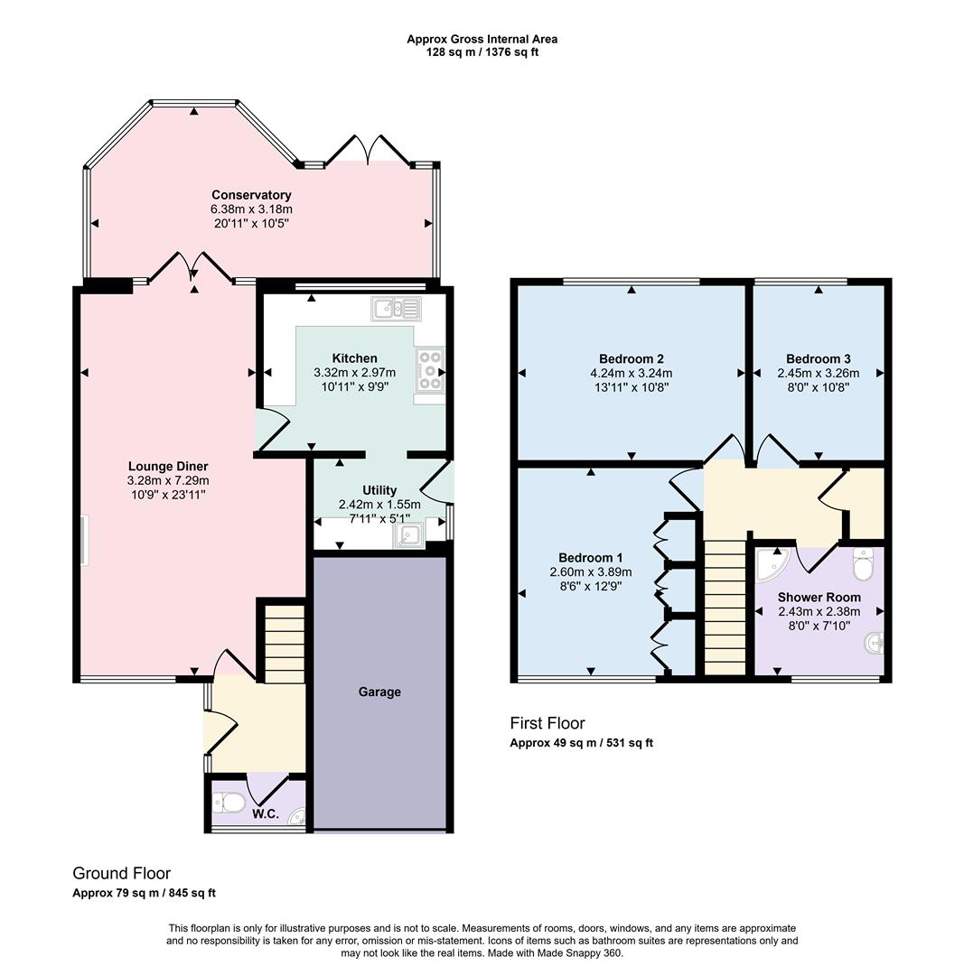 16, Juliet Close, Nuneaton floorplan