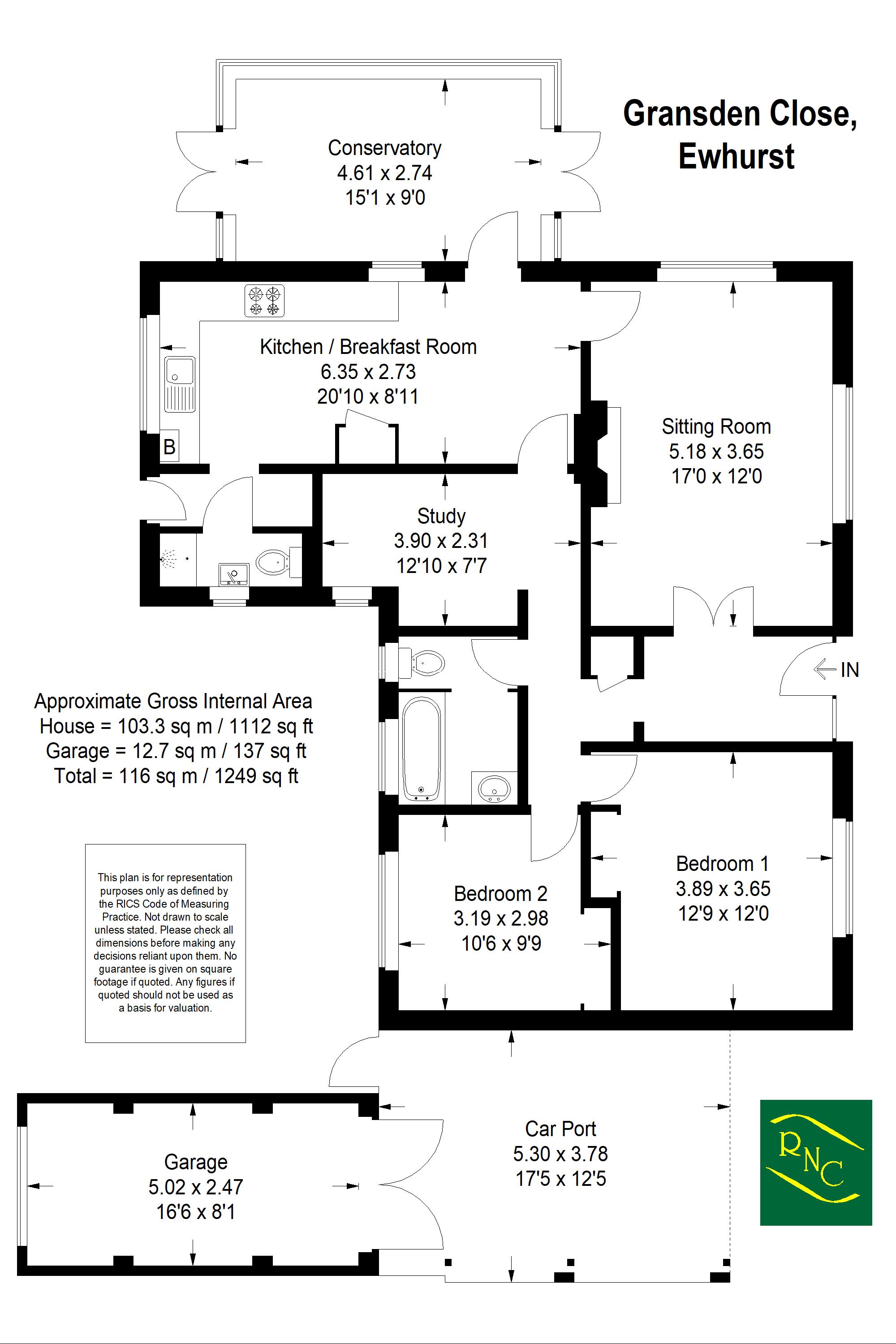 3 Bedrooms Detached bungalow for sale in Gransden Close, Ewhurst, Cranleigh GU6