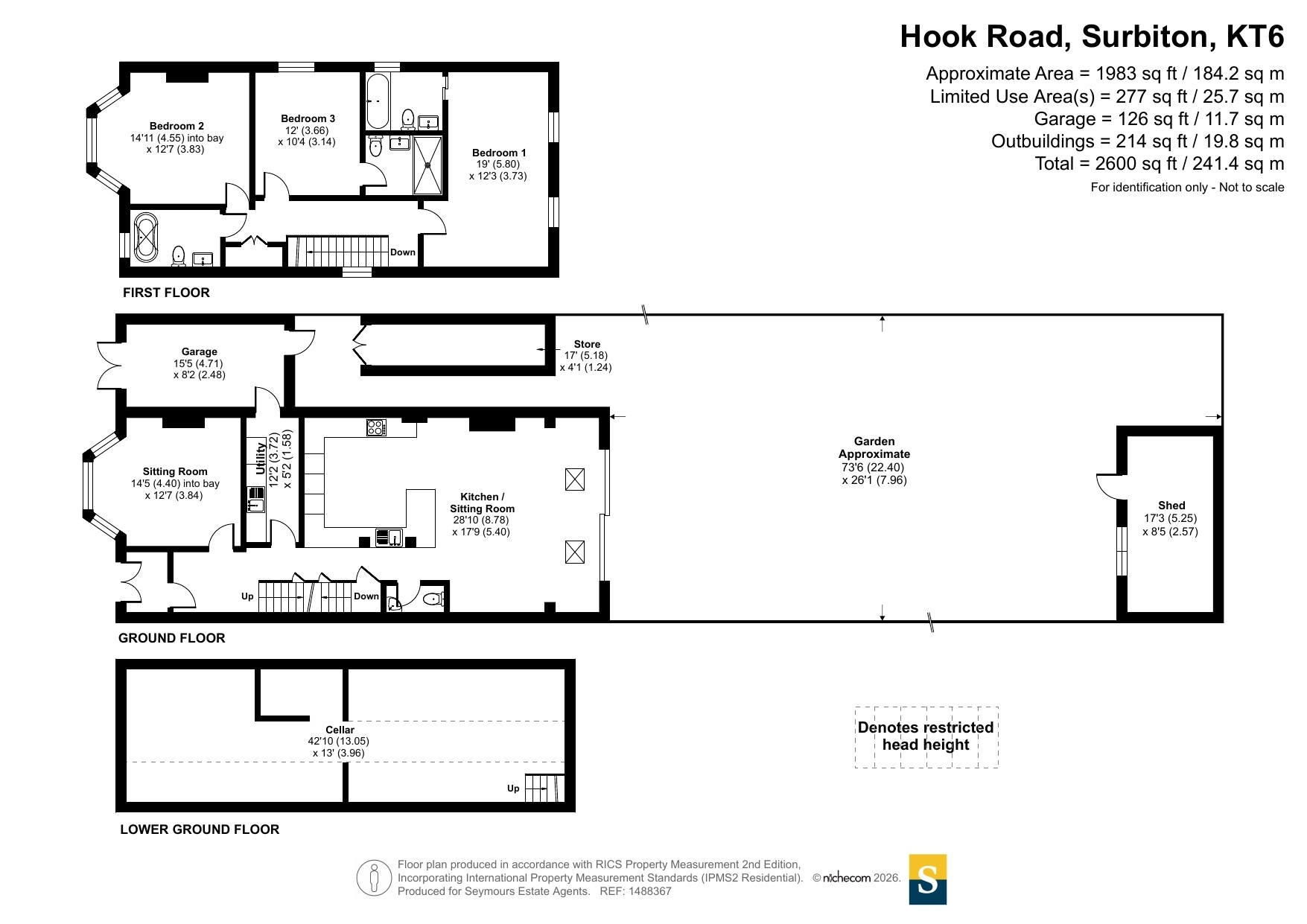 63, Hook Road, Surbiton floorplan
