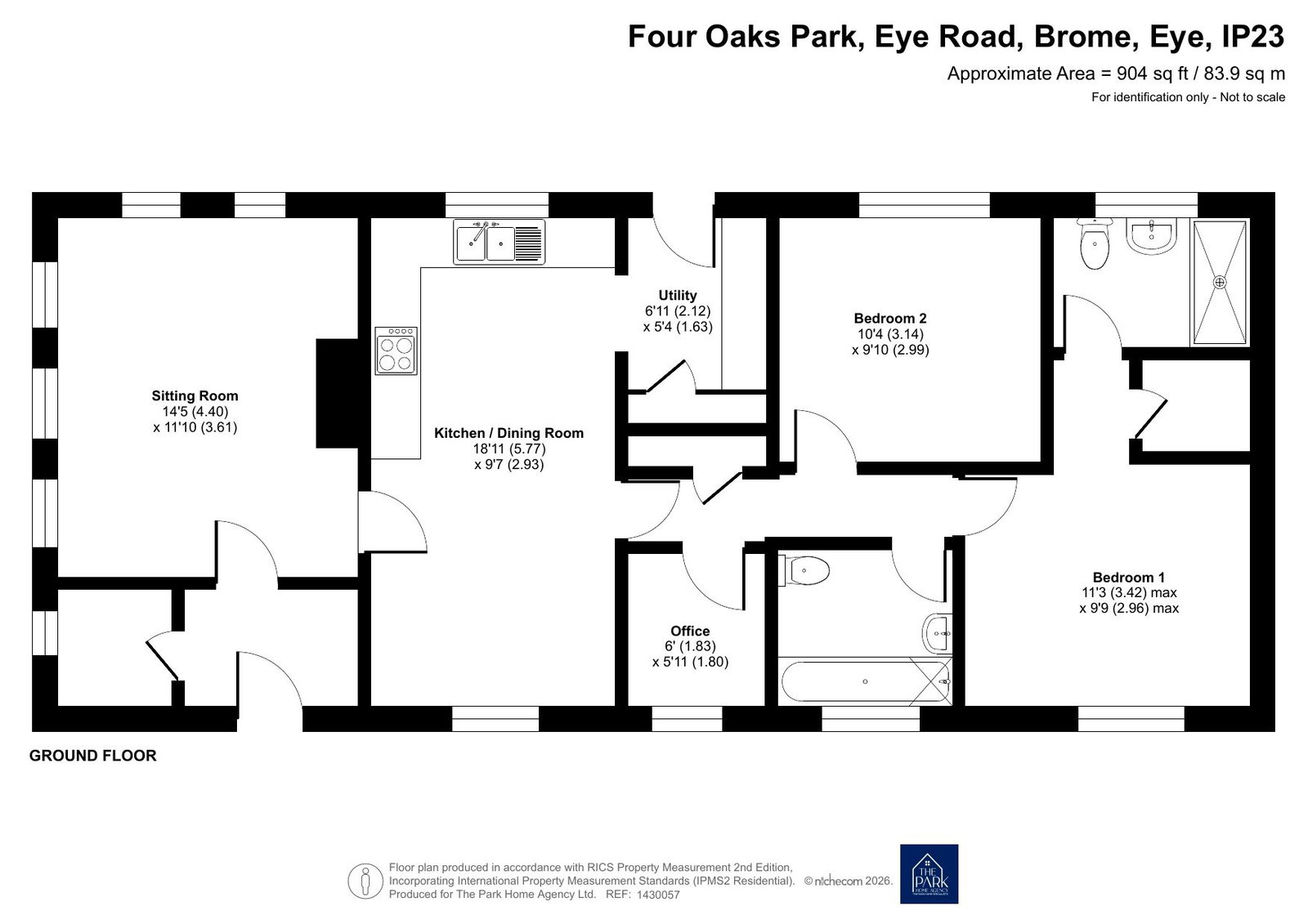 18 Four Oaks Park,, Eye Road, Eye floorplan