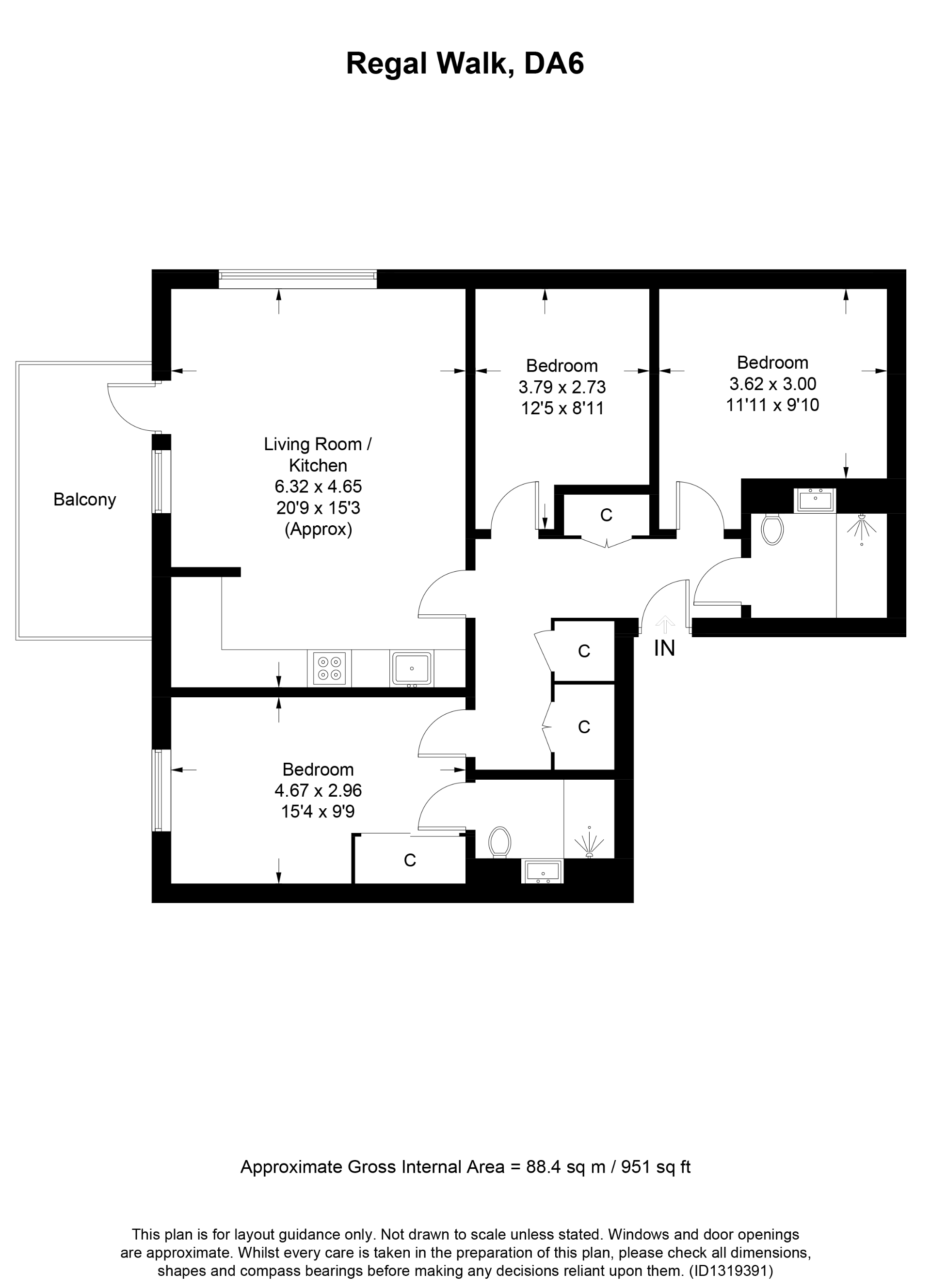 16 Alderton Court 6, Regal Walk, Greater London floorplan