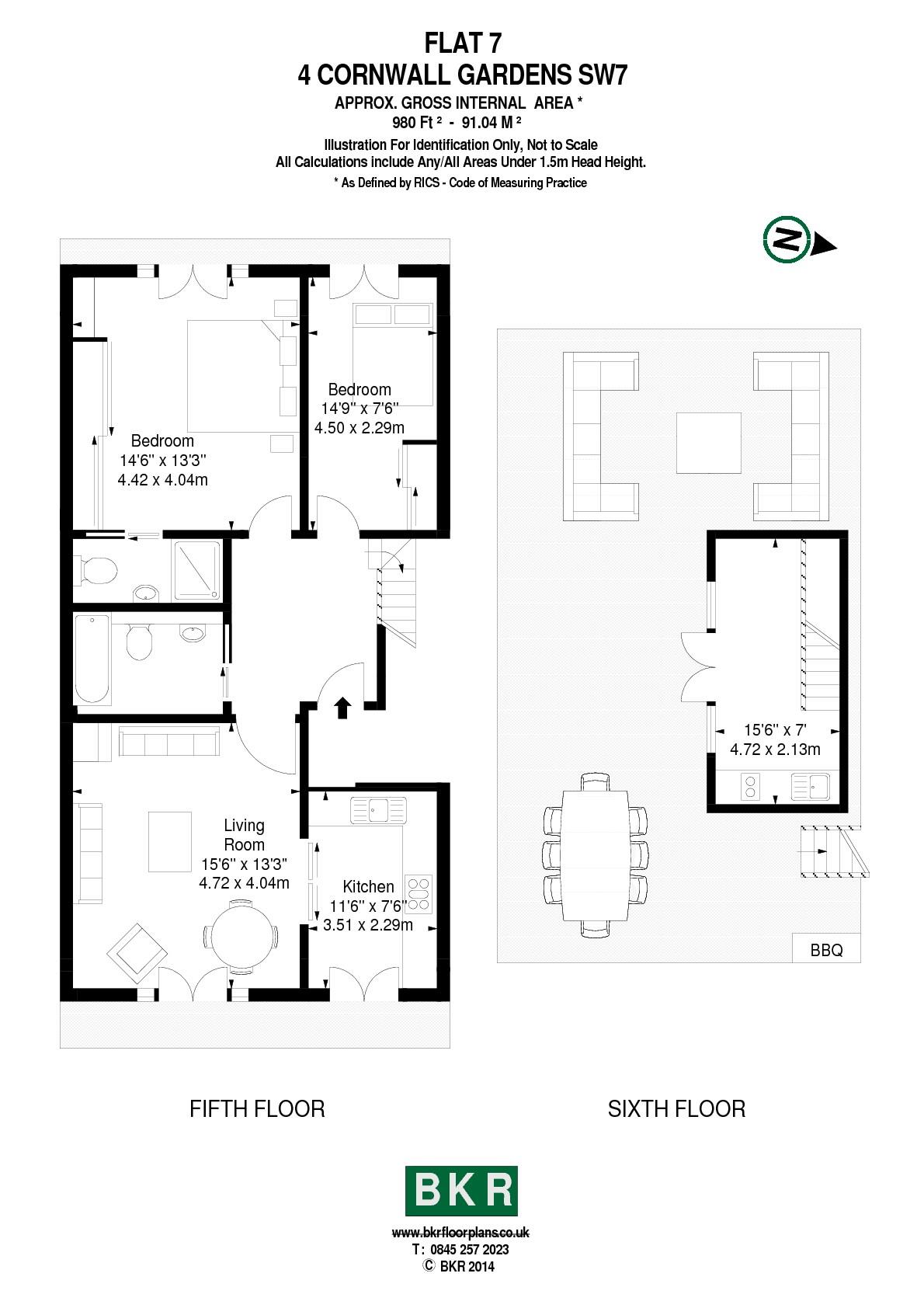 2 Bedrooms Flat to rent in Cornwall Gardens, London SW7