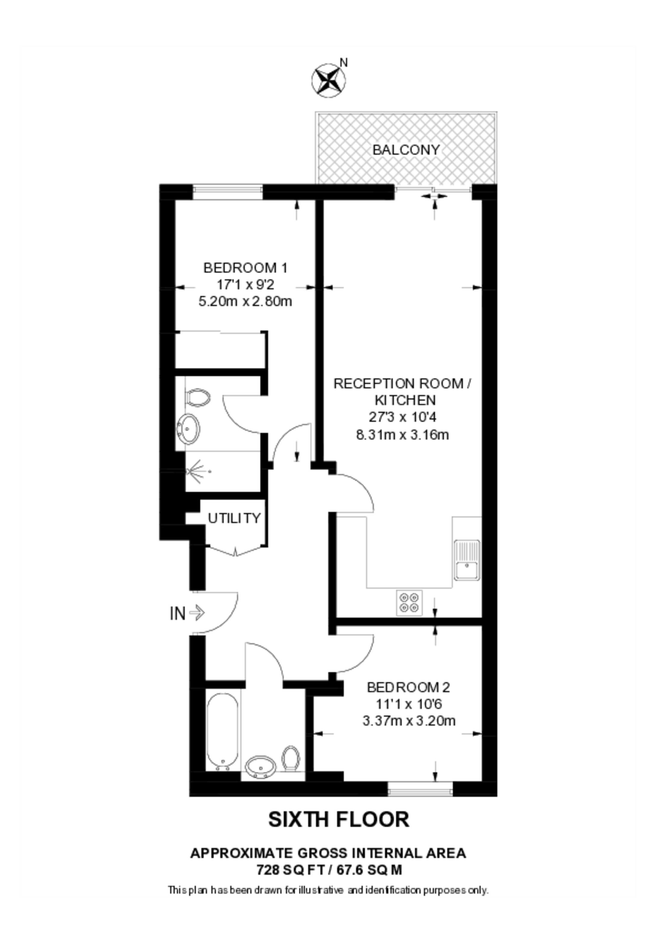 Saffron Square, Central Croydon floorplan