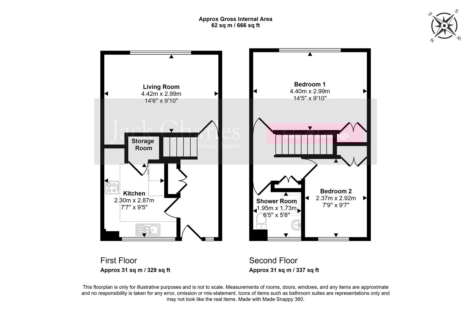Flat 13, New Court, East Street, Tonbridge floorplan