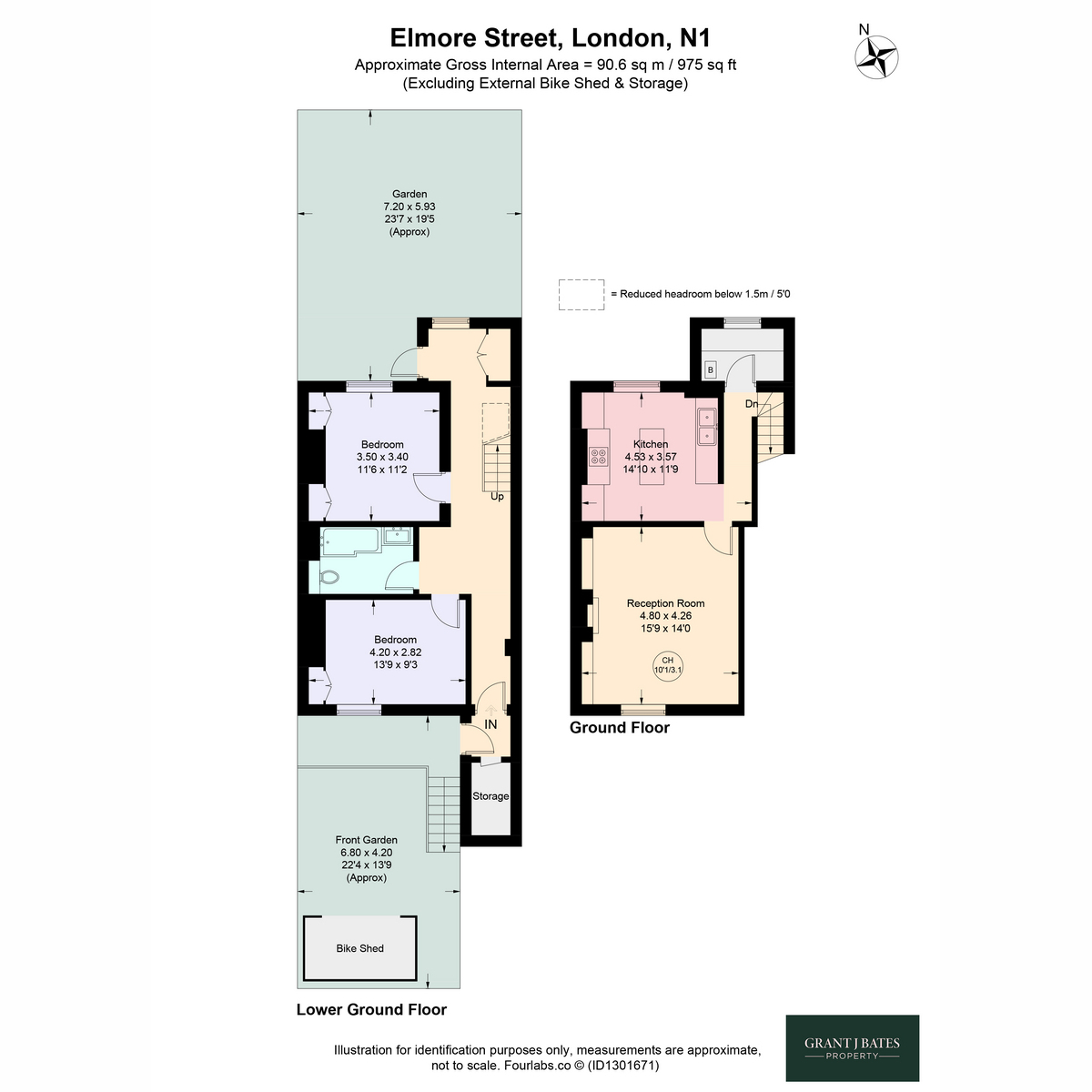 55b, Elmore Street, London floorplan