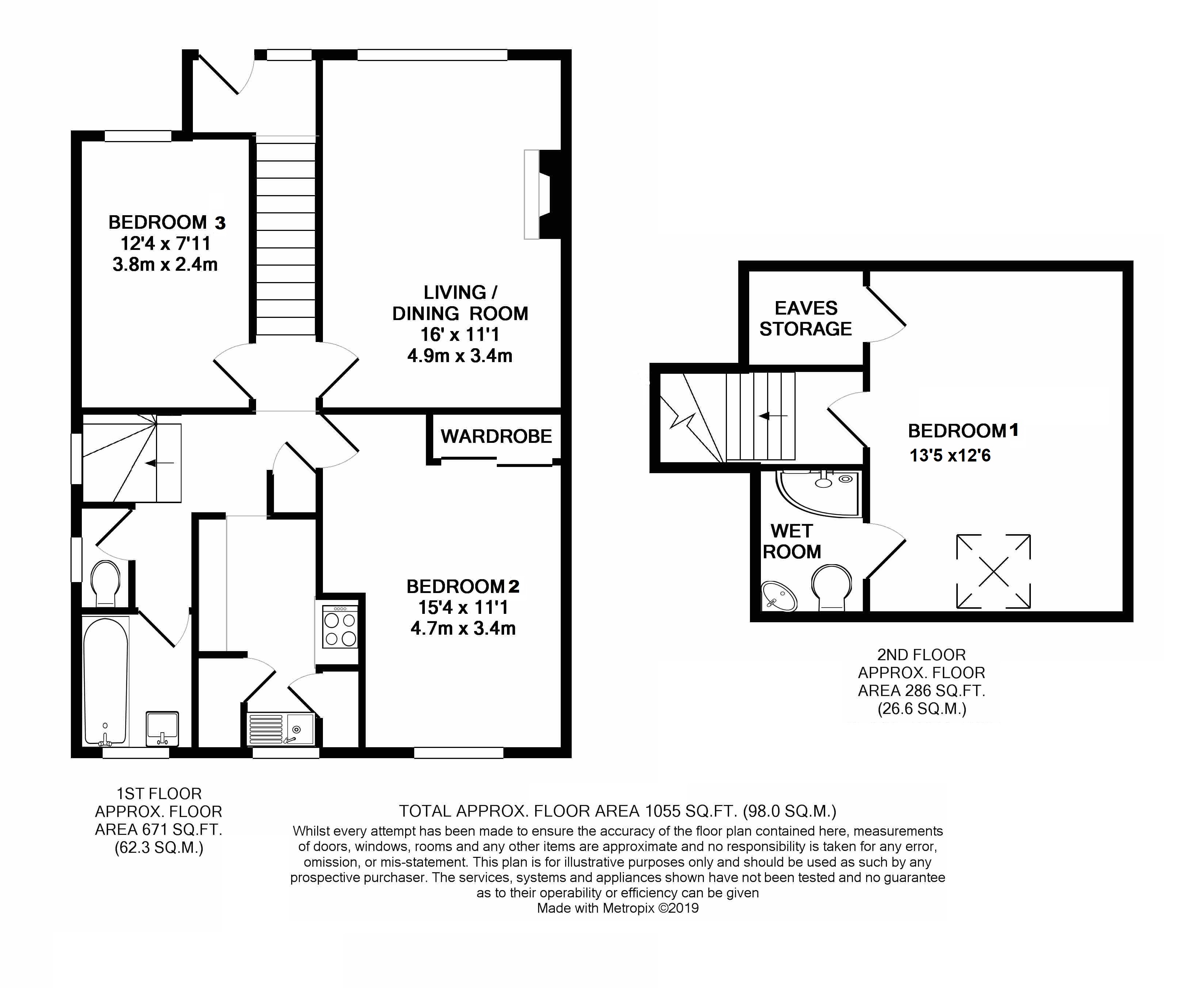 3 Bedrooms Maisonette for sale in Byfleet, West Byfleet, Surrey KT14