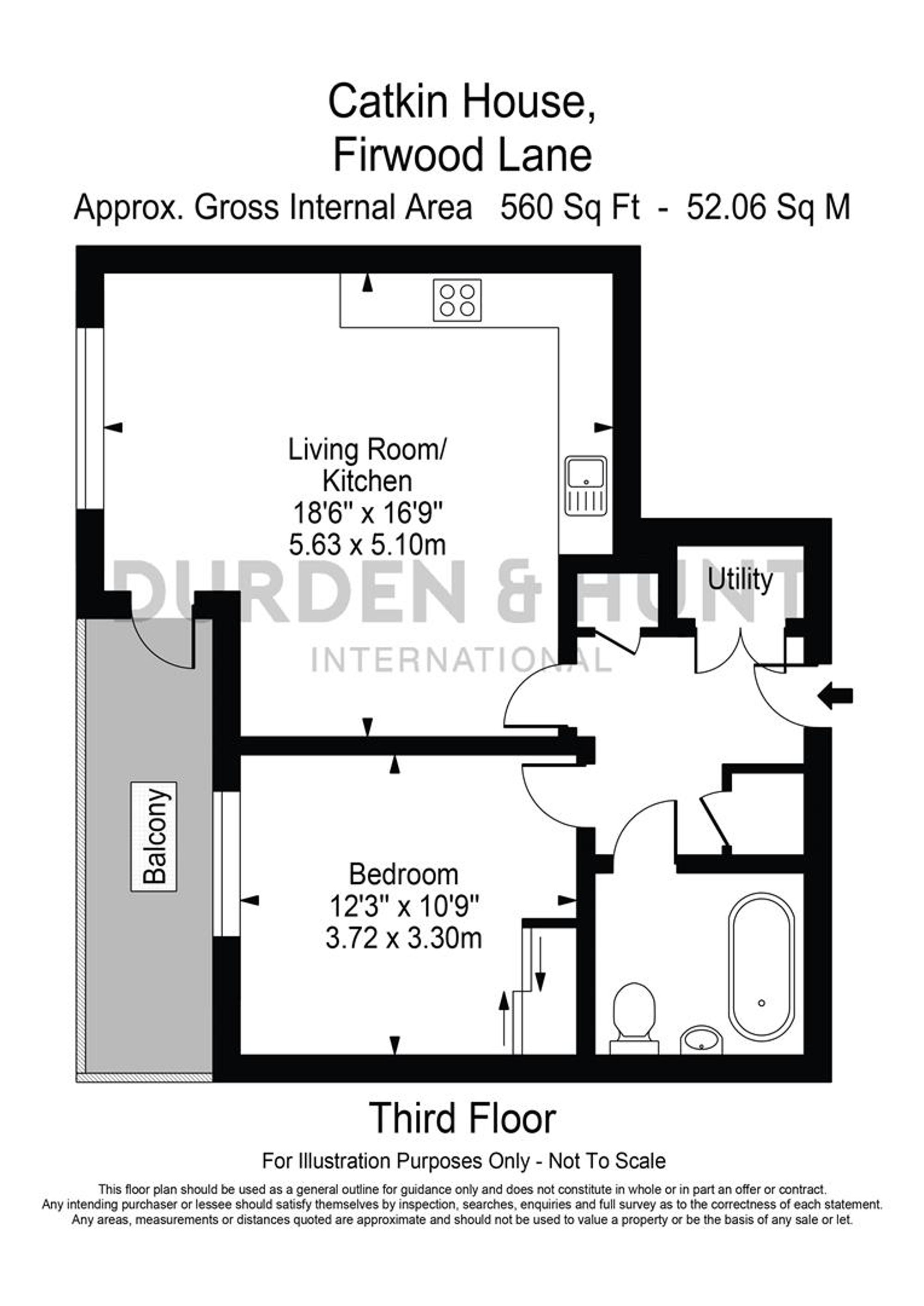 Flat 42, Catkin House, Romford floorplan