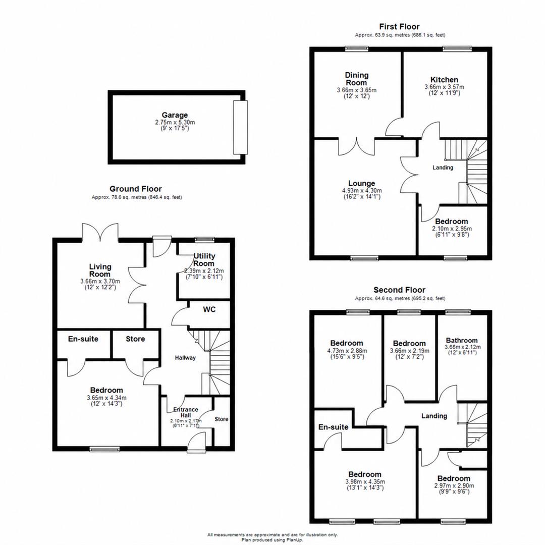 24, Featherstone Grove, Newcastle Upon Tyne floorplan
