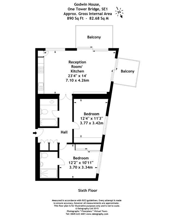 2 Bedrooms Flat to rent in Godwin House, One Tower Bridge, London SE1