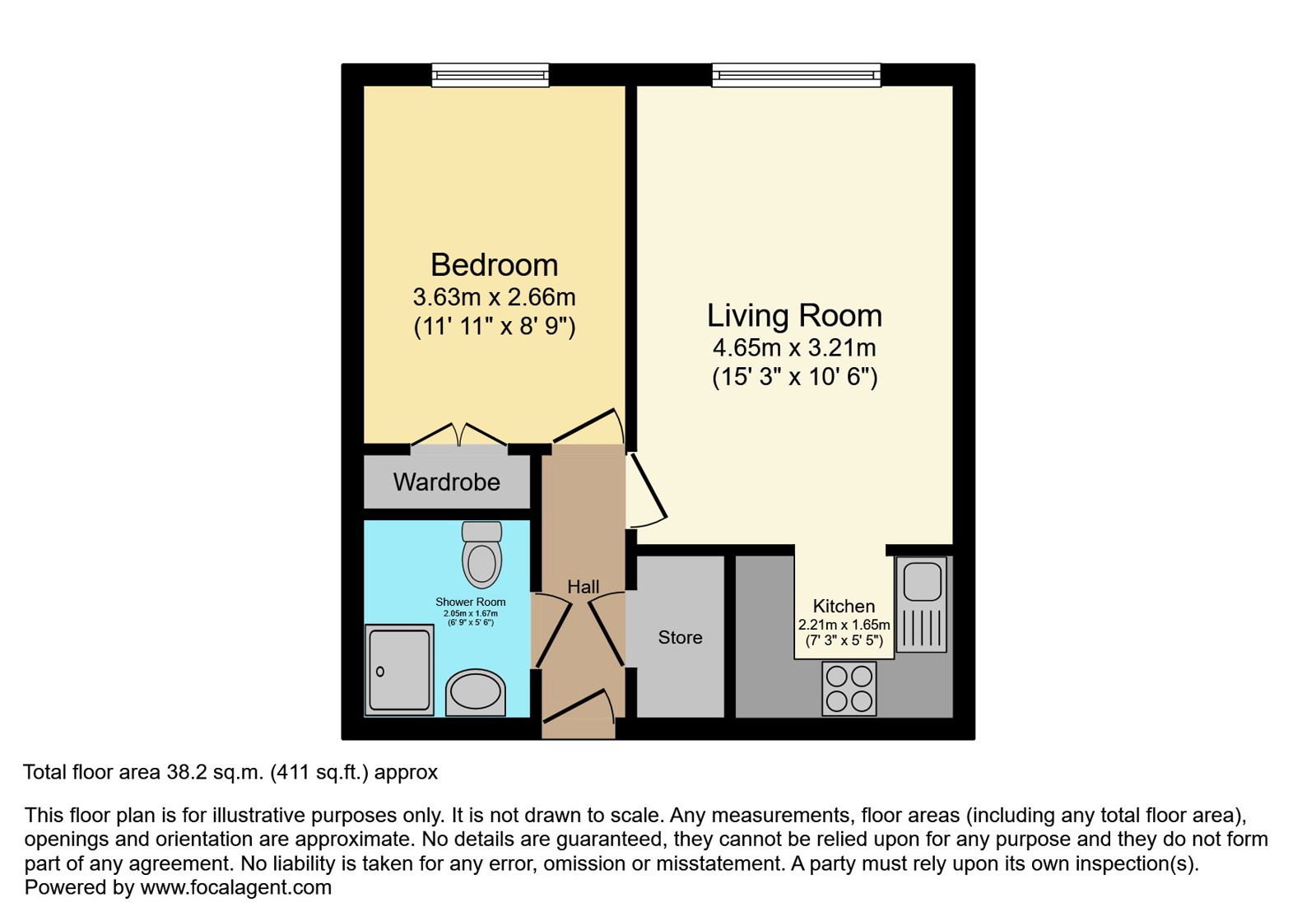 36, Hometye House, Seaford floorplan