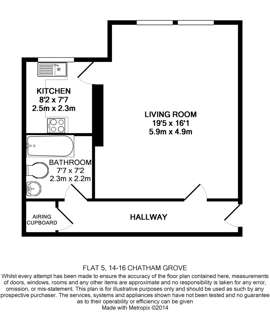 Flat 5, 14-16, Chatham Grove, Manchester floorplan