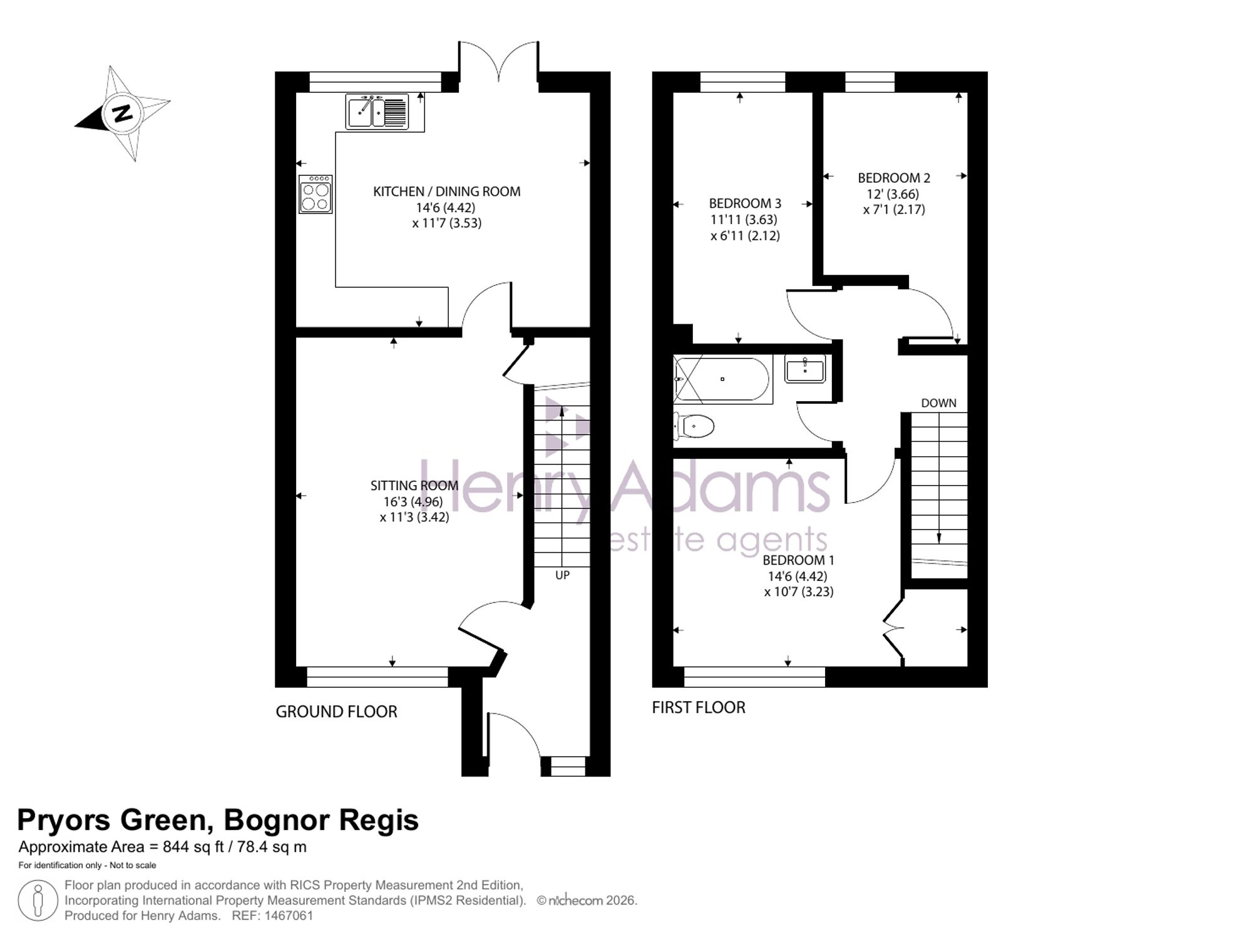 64 Pryors Green, Bognor Regis floorplan
