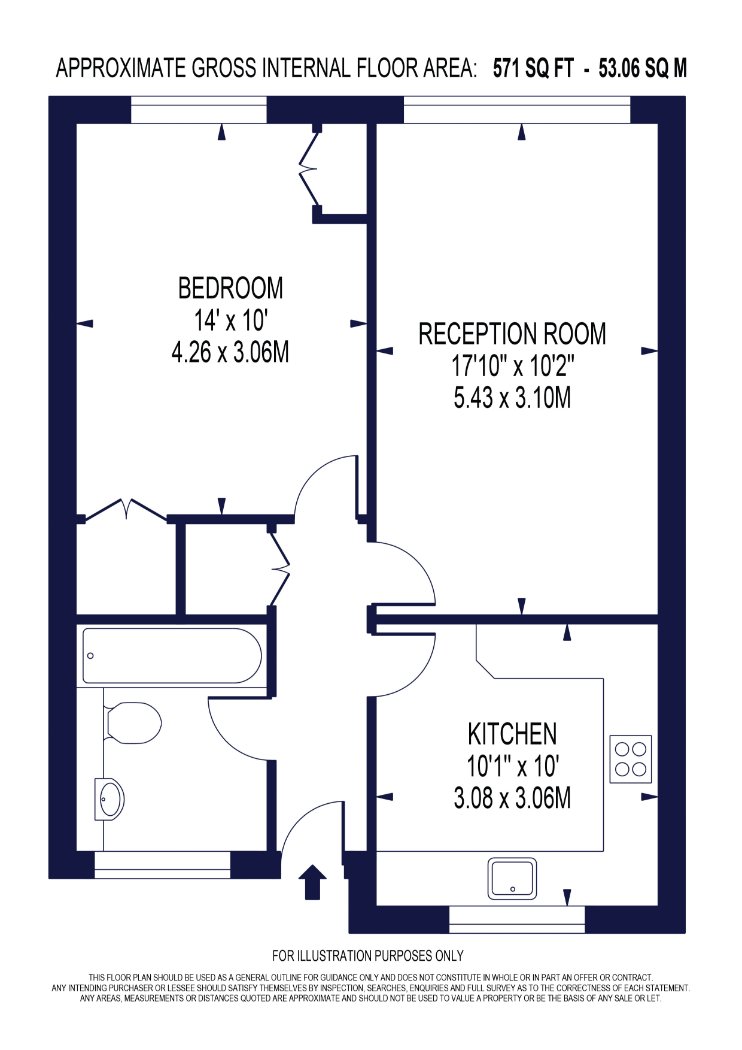 Flat 1, Randmore Court, 5, Brackley Road, Beckenham floorplan