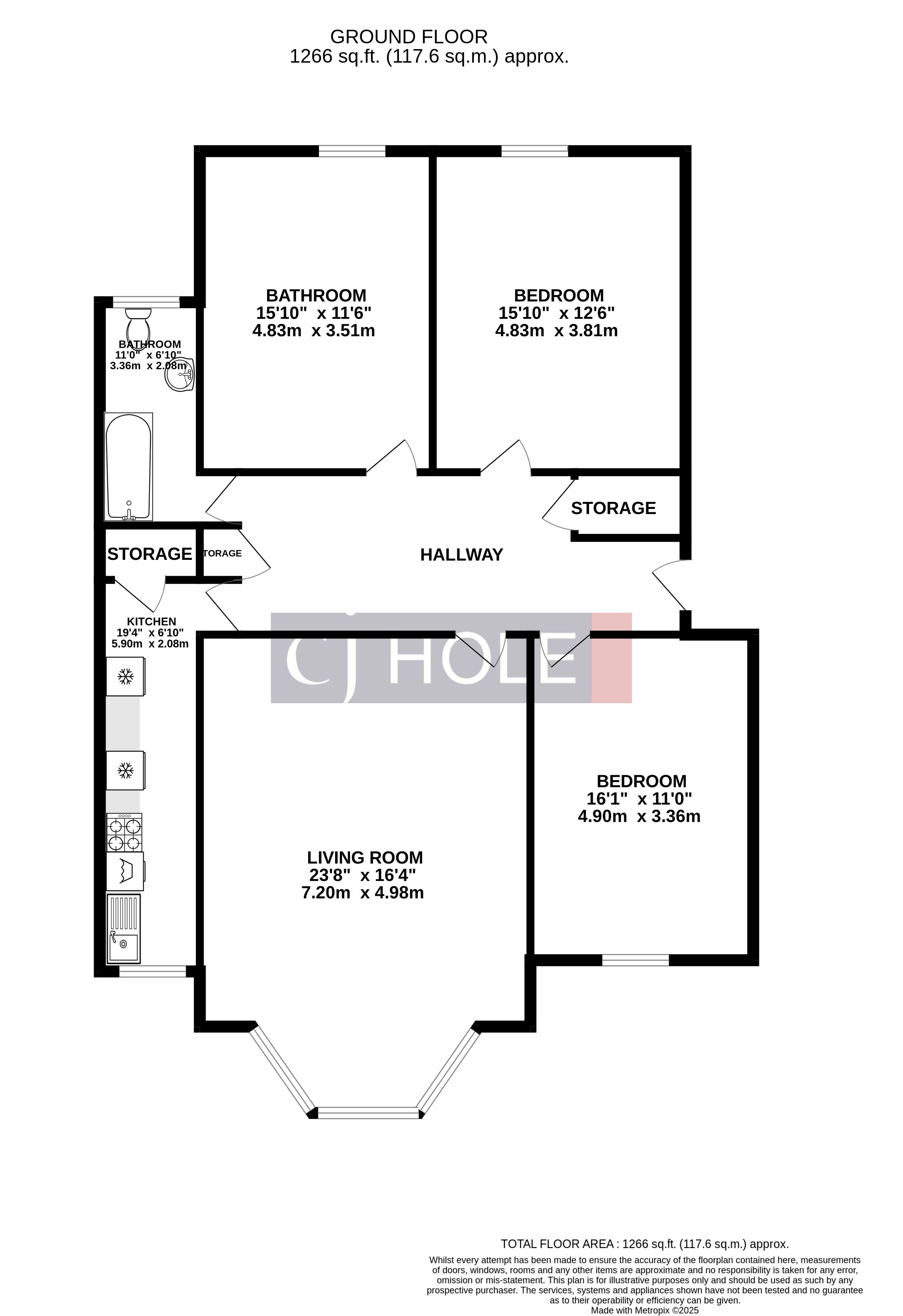 Ground Floor Flat, 23, Apsley Road, Bristol floorplan