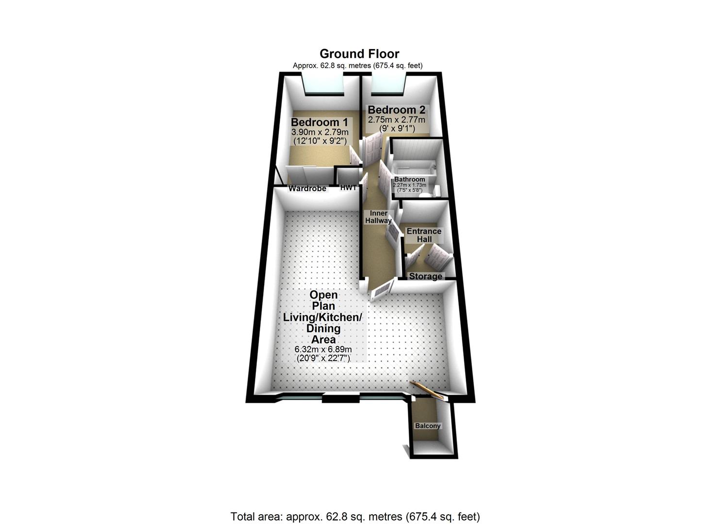 Flat 23, Halcyon, The Waterfront, Selby floorplan