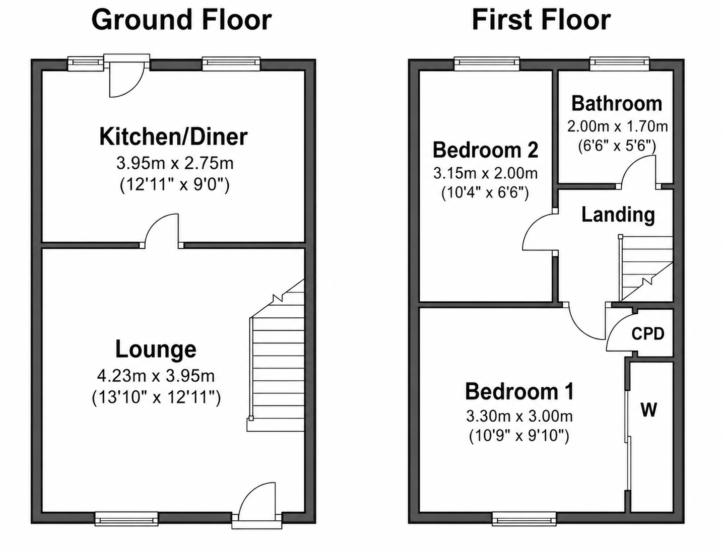 2, Oak Close, Swadlincote floorplan