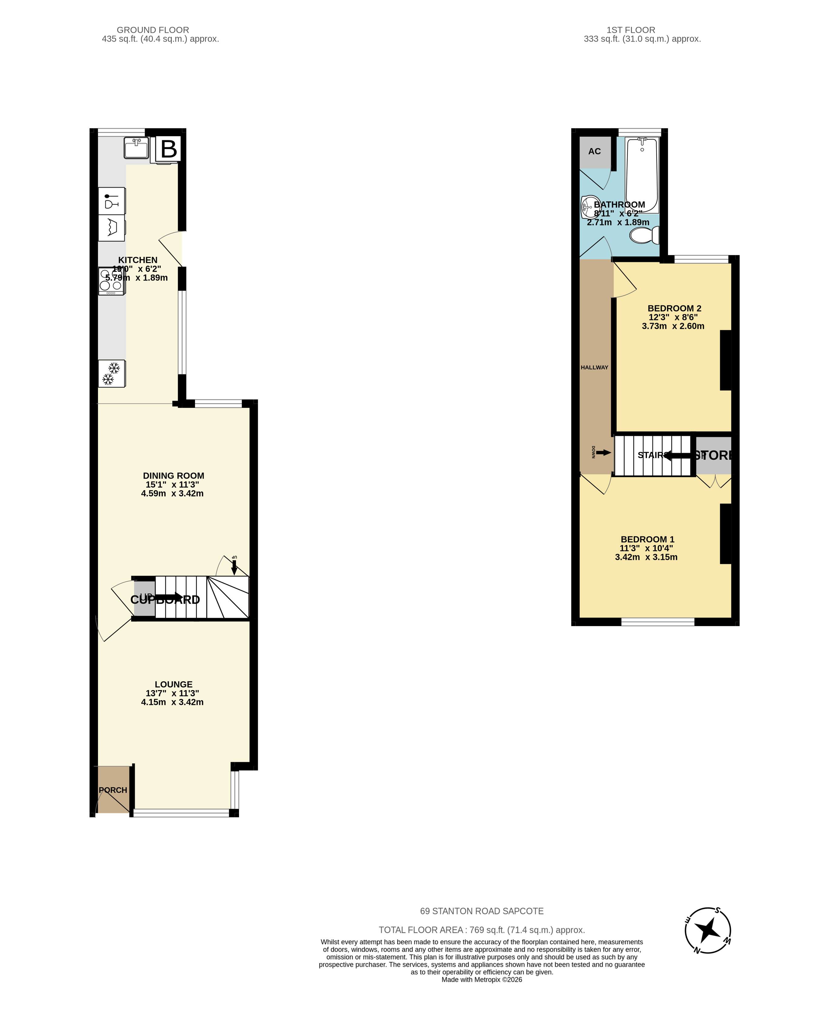 69, Stanton Road, Sapcote floorplan