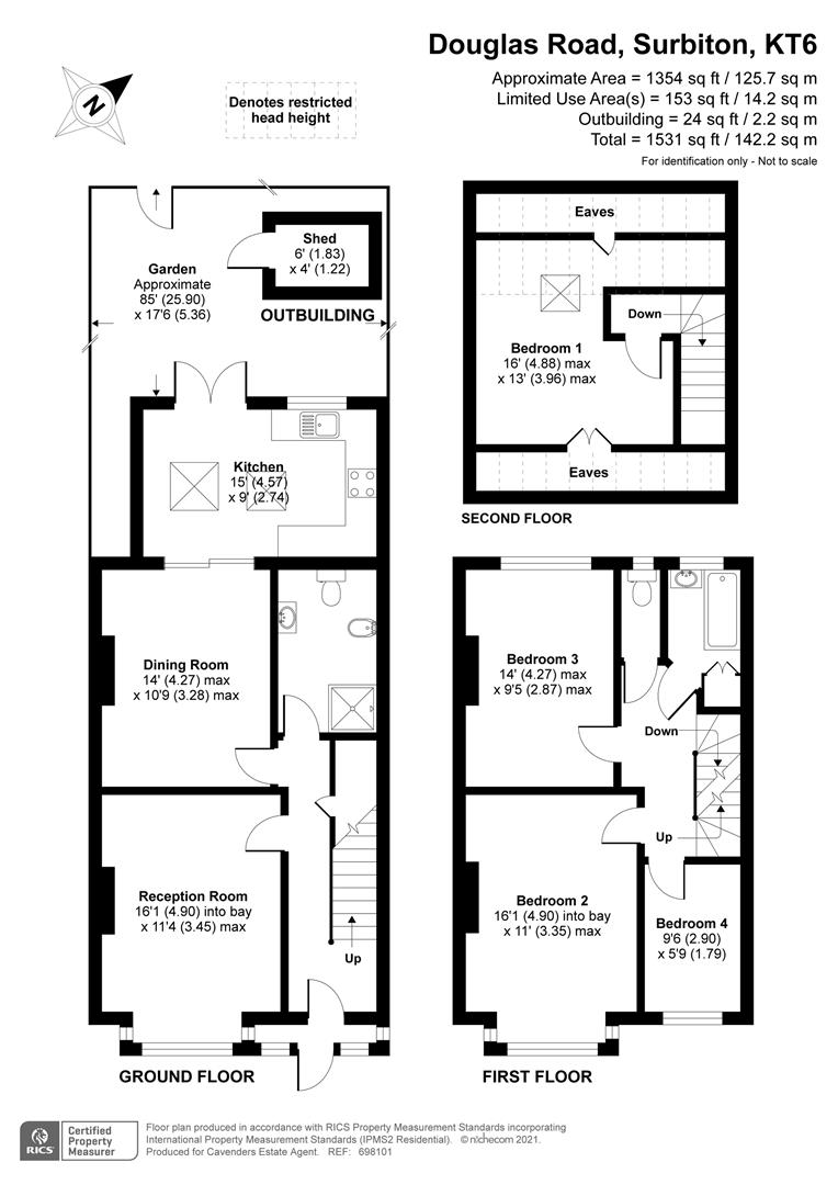 Douglas Road, Surbiton KT6, 4 bedroom terraced house for sale