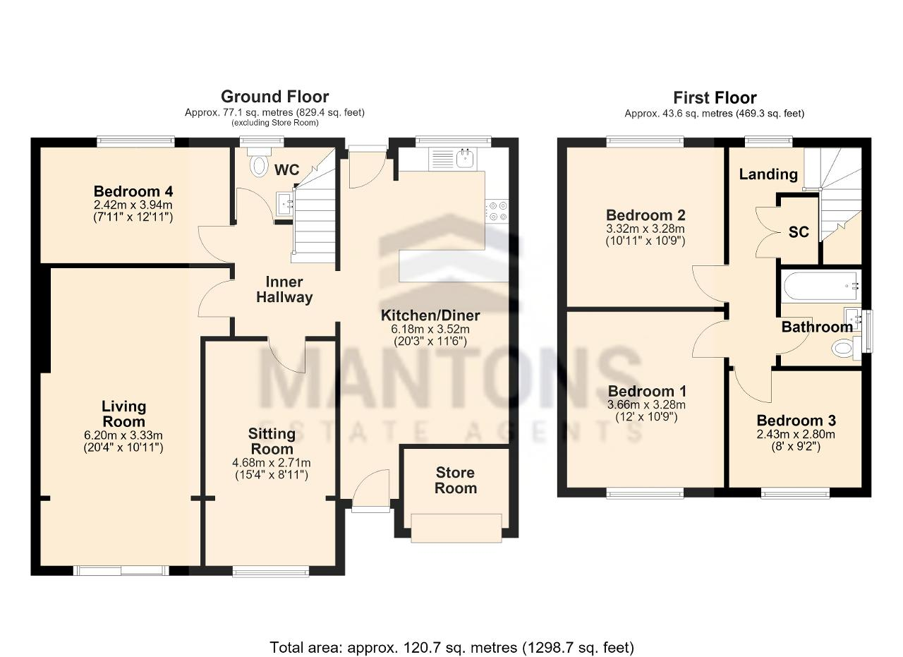 12, Hillside Close, Shillington floorplan
