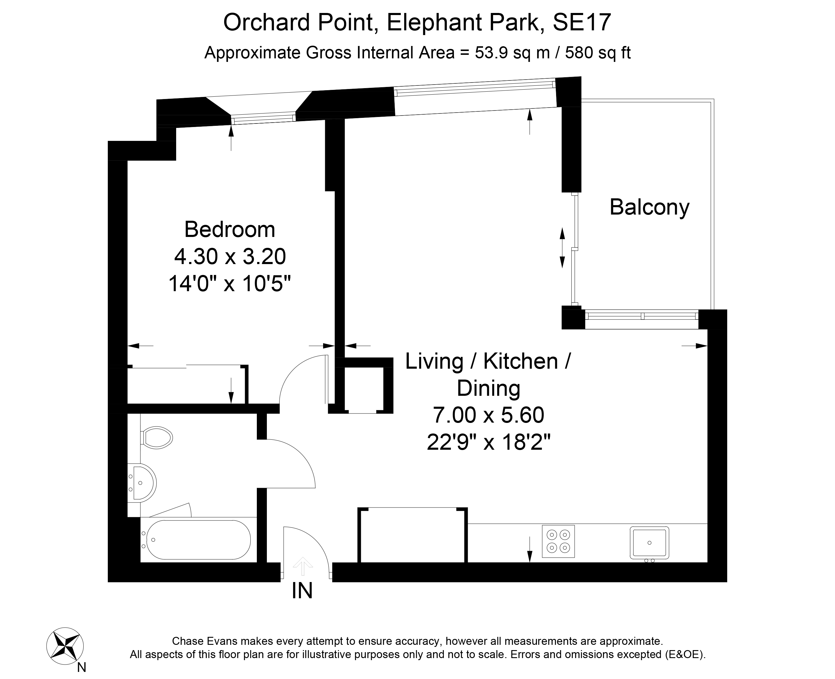 1 Bedrooms Flat to rent in Walton Heights, Elephant Park, London SE17