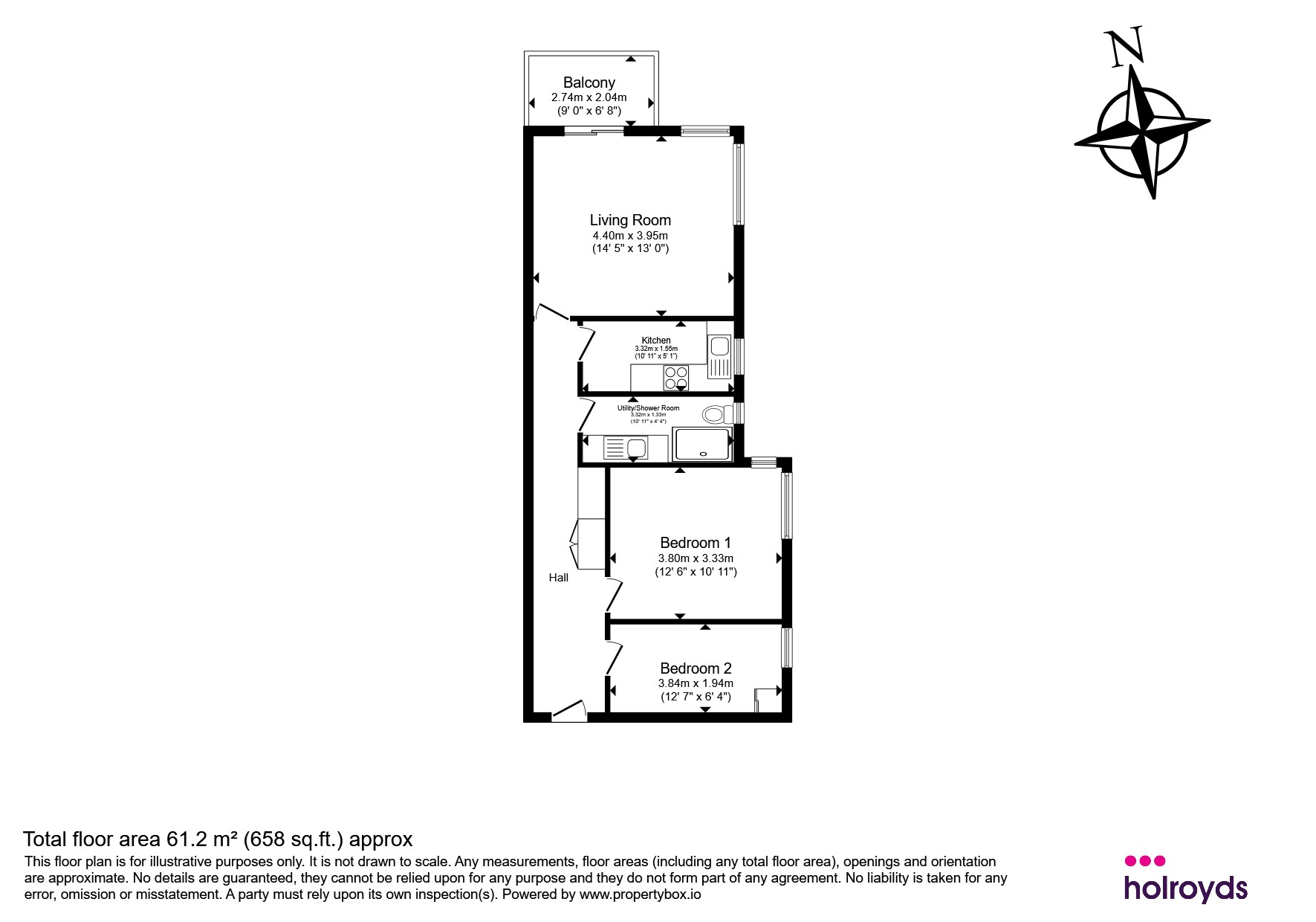 15, Ashdown Court, Bradford Road, Shipley floorplan