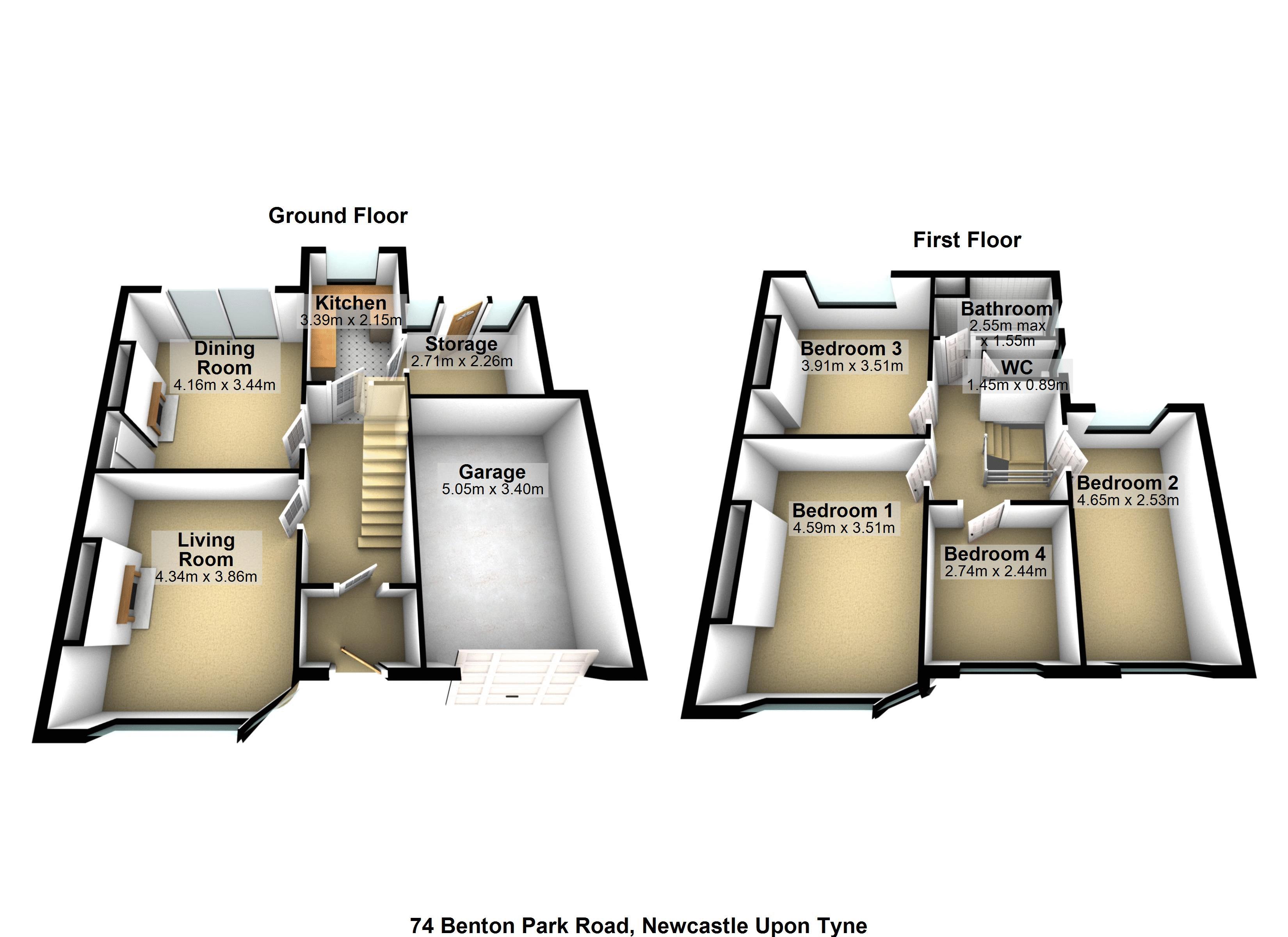 74, Benton Park Road, Newcastle Upon Tyne floorplan